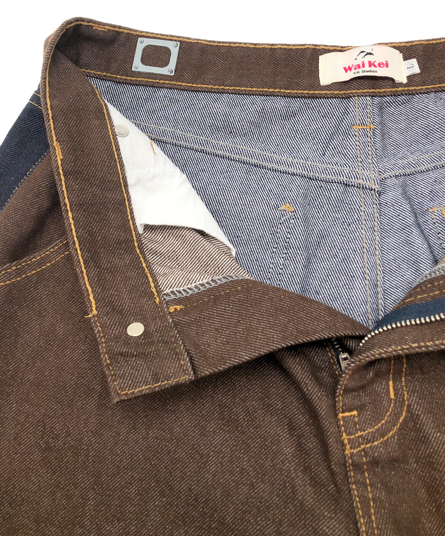 waikeiデニムパンツ ☆K-POPアイドル着用【UNISEX】Wai Kei／スターデニムパンツ（デニム