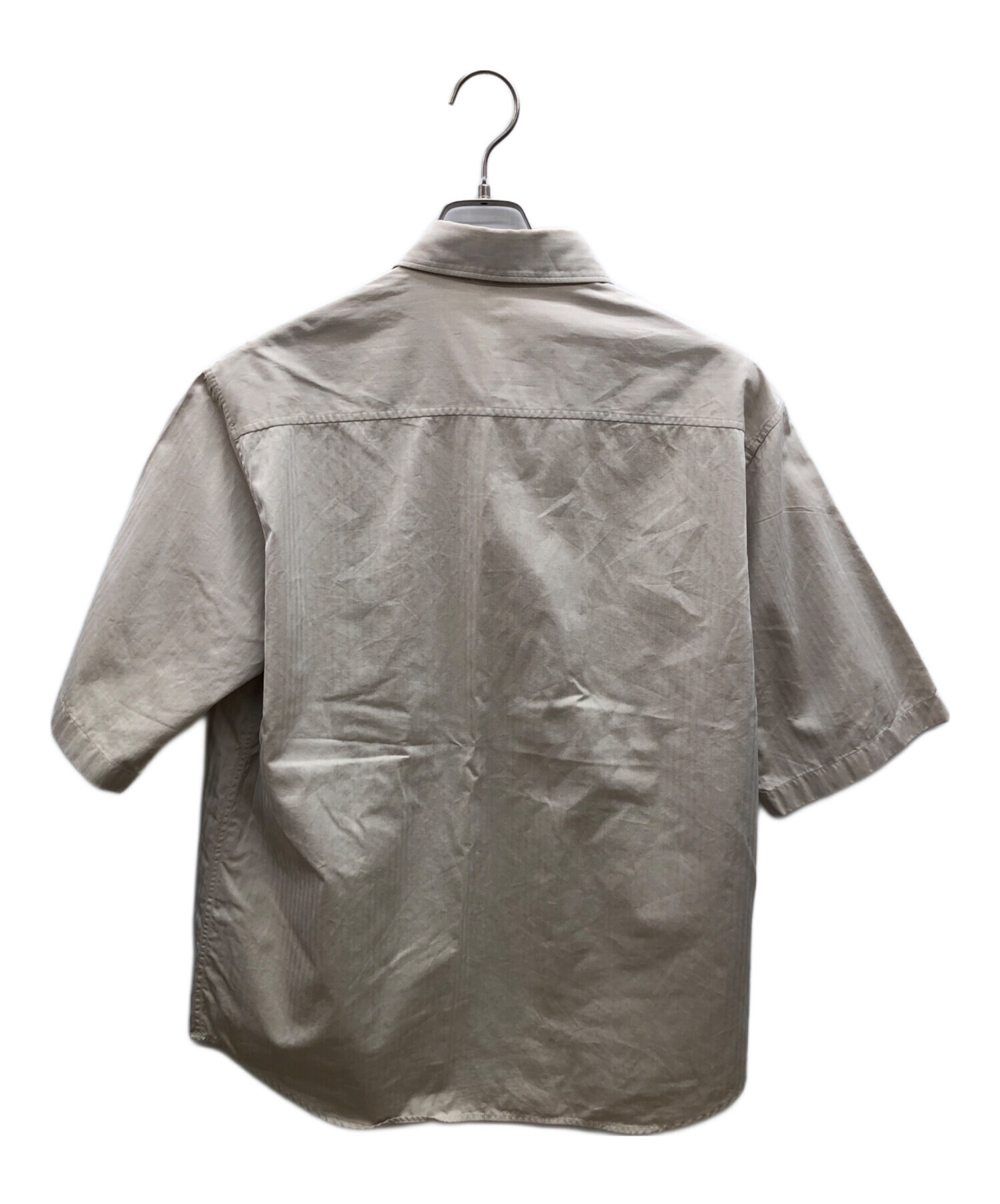 AURALEE WASHED FINX HERRINGBONE S／S A22SS05FH ブラウン 1 AURALEE washed finx herringbone shirts 4の通販はau PAY マーケット