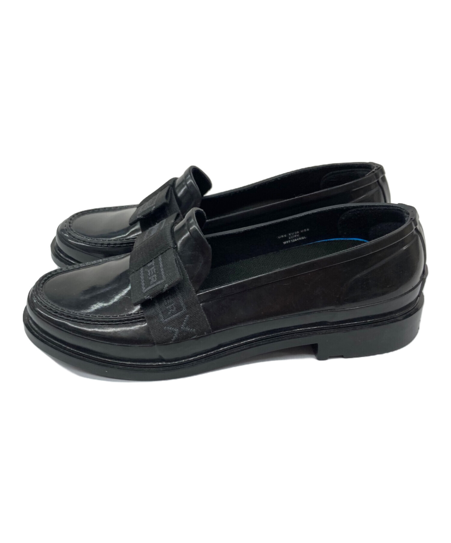 HUNTER ブラック ローファー 中古・古着通販】HUNTER (ハンター) ローファー ブラック サイズ:22