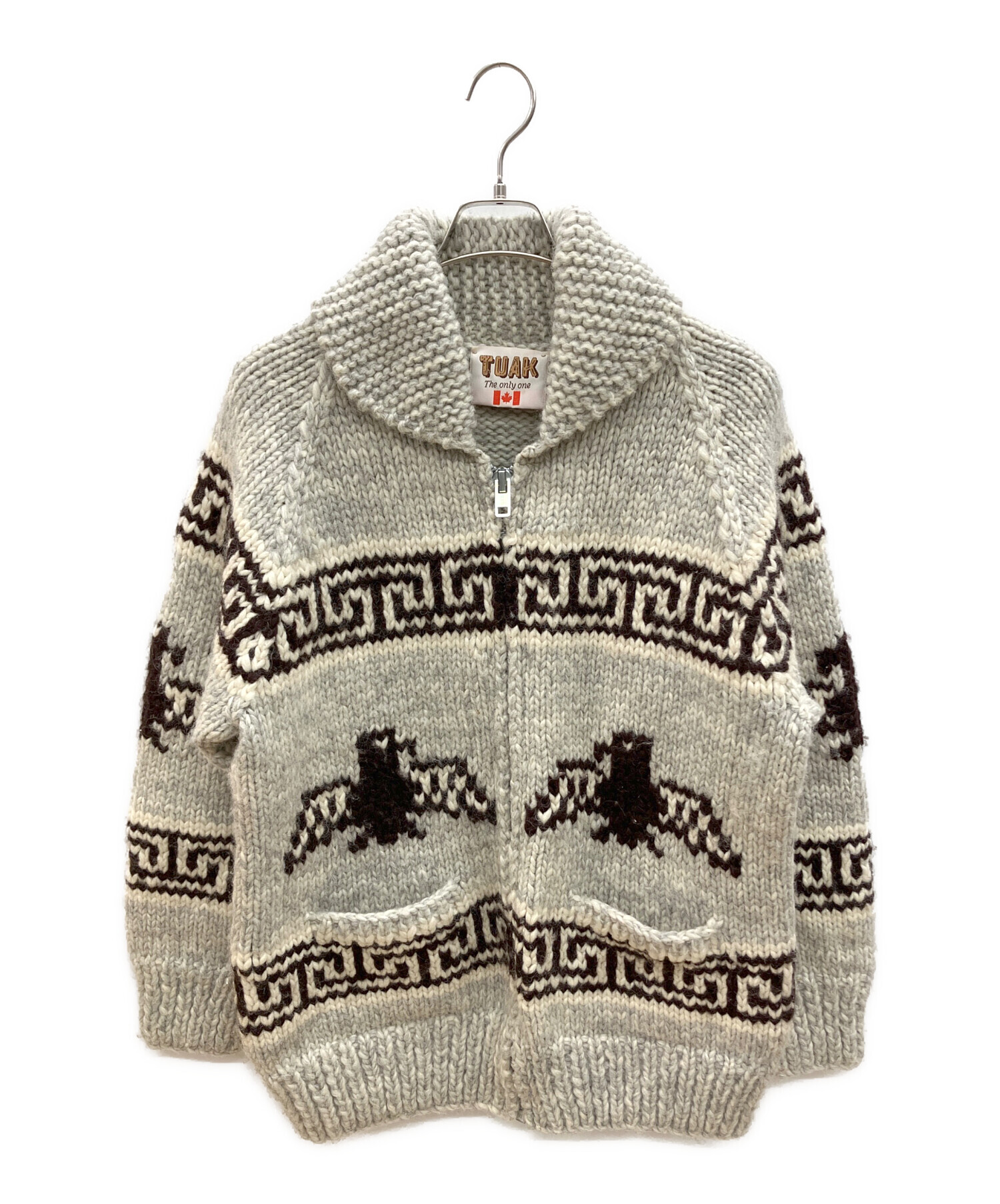 中古・古着通販】TUAK (トゥアック) 90sカウチンニットジャケット 古着