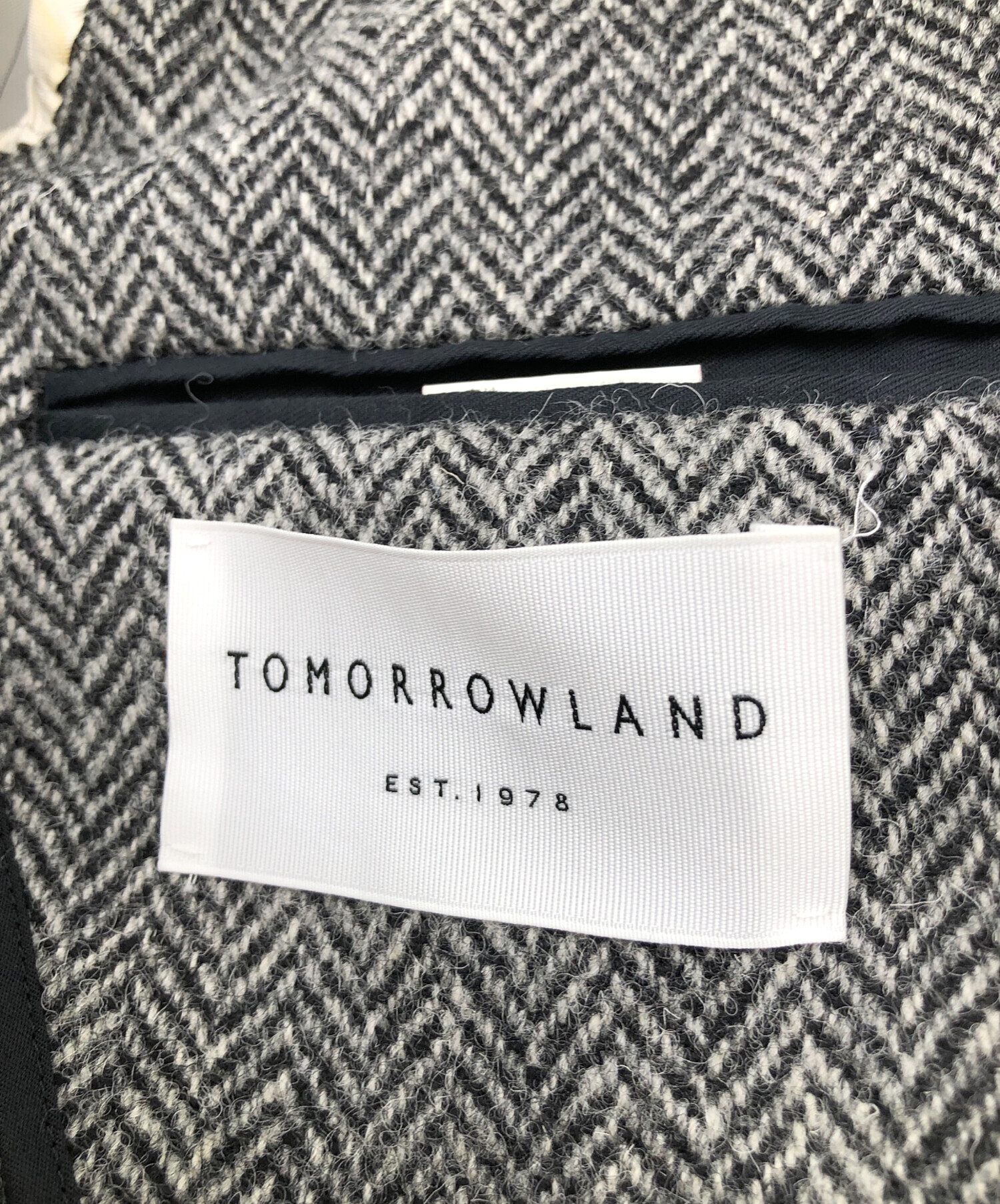 Tommorowland ★ Harris Tweed ★ サイズ ★ 46 ウールツイード シングルブレステッド3Bジャケット Harris