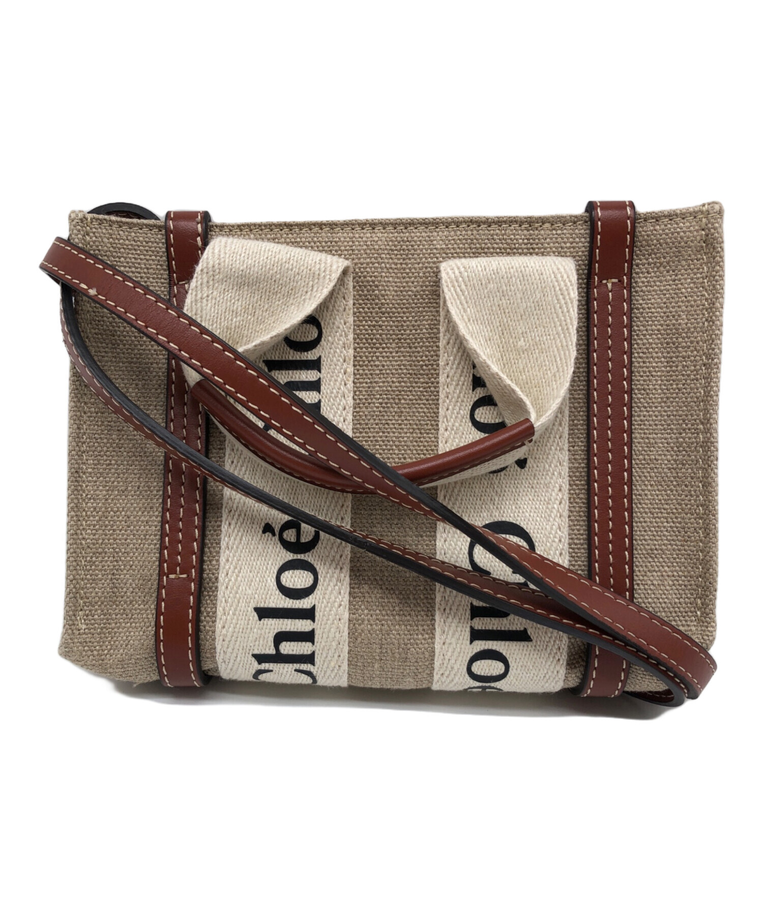 中古・古着通販】Chloe (クロエ) ウッディスモールトートバッグ 中古・古着通販】Chloe (クロエ) ウッディスモールトートバッグ