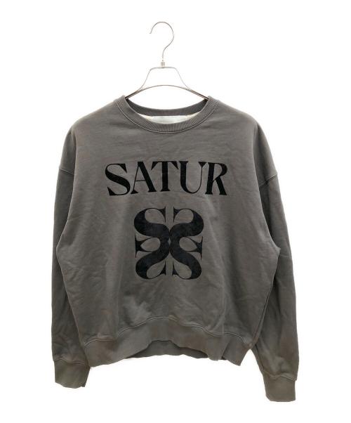 SATUR トレーナー WS ライトグレー　新品未着用品 中古・古着通販】SATUR (セター) スウェット ブラウン サイズ:M