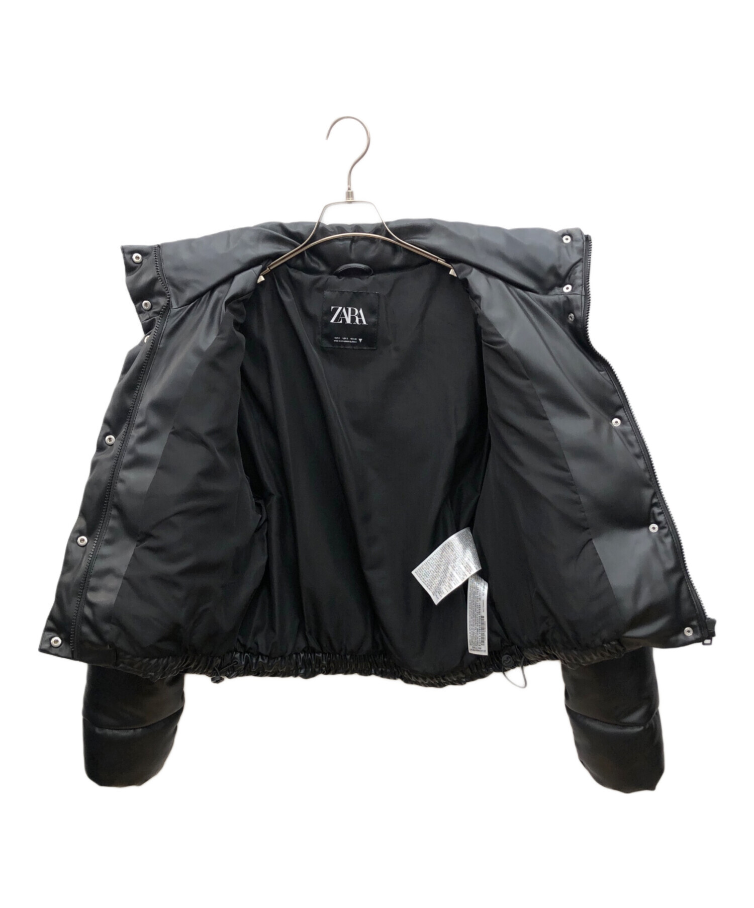 中古・古着通販】ZARA (ザラ) フェイクレザー中綿ジャケット