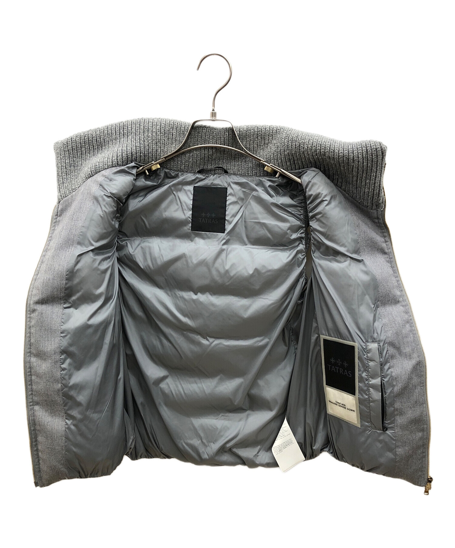 TATRAS フード付きグレー ダウンベスト サイズ02 中古品 中古・古着通販】TATRAS (タトラス) ダウンベスト ラベンダー サイズ