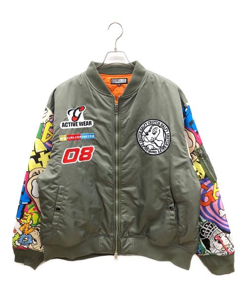 ガルフィーMA-1ジャケット 中古・古着通販】GALFY (ガルフィー) MA-1ジャケット オリーブ サイズ