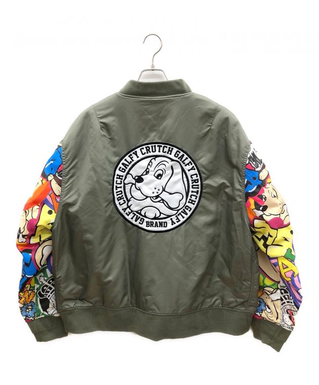 中古・古着通販】GALFY (ガルフィー) MA-1ジャケット オリーブ サイズ