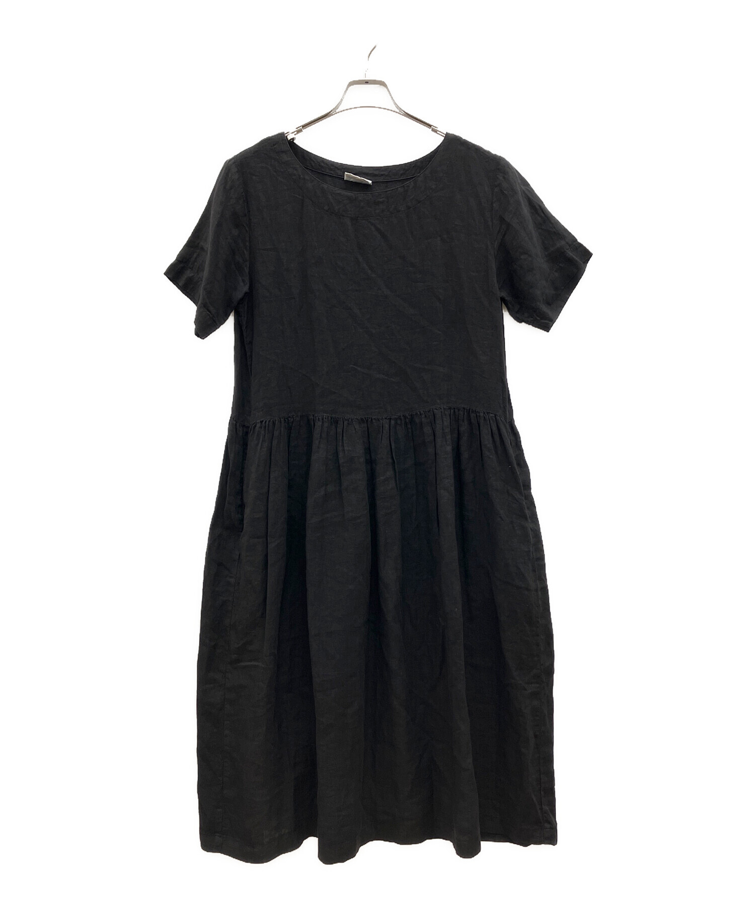 中古・古着通販】ARMEN (アーメン) 半袖ワンピース リネン100 