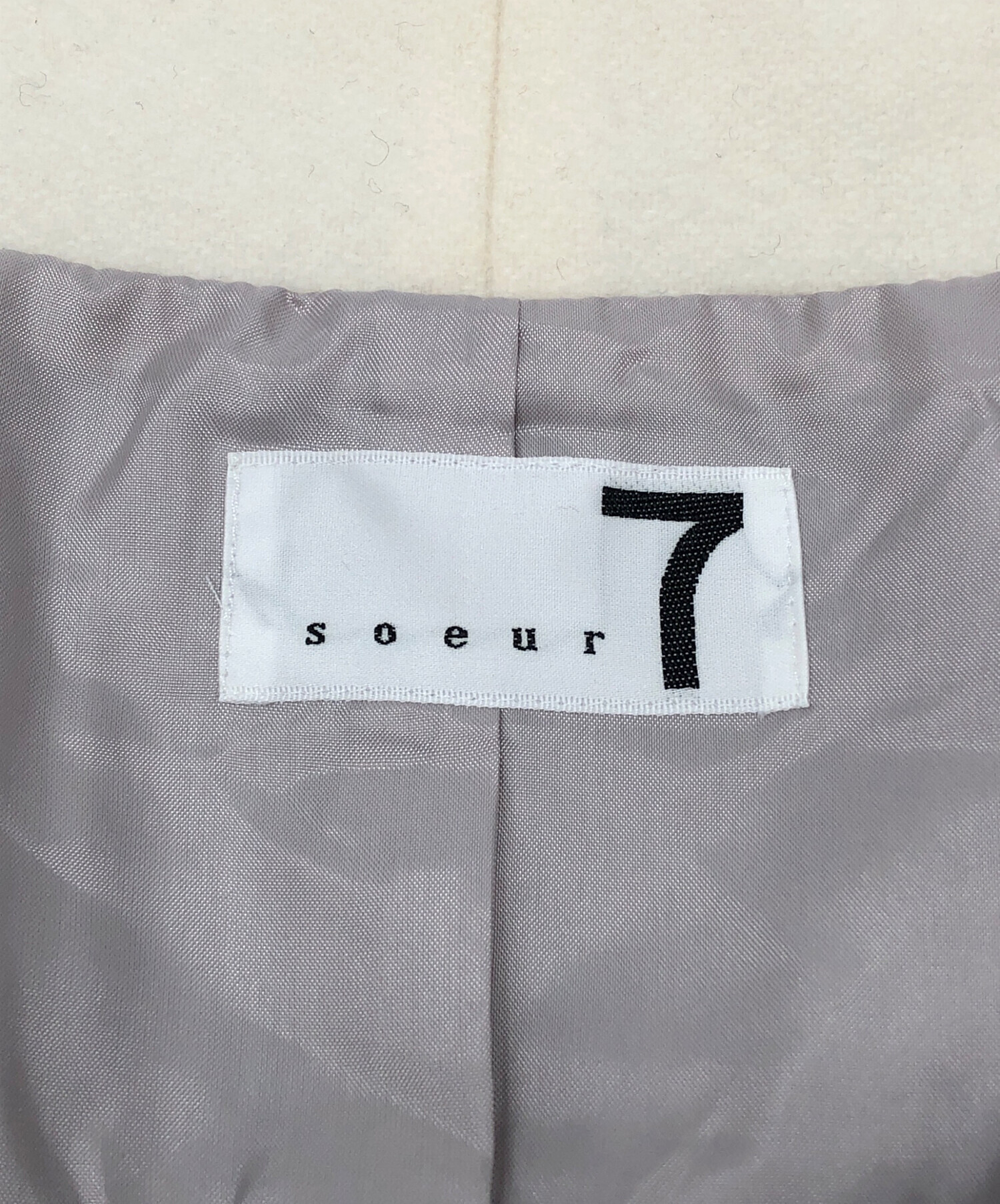 スール7 soeur7 ショート ウール コート グレー 上品 シンプル 日本製 スール7 コート スール7 soeur7 ショート ウール コート グレー 上品