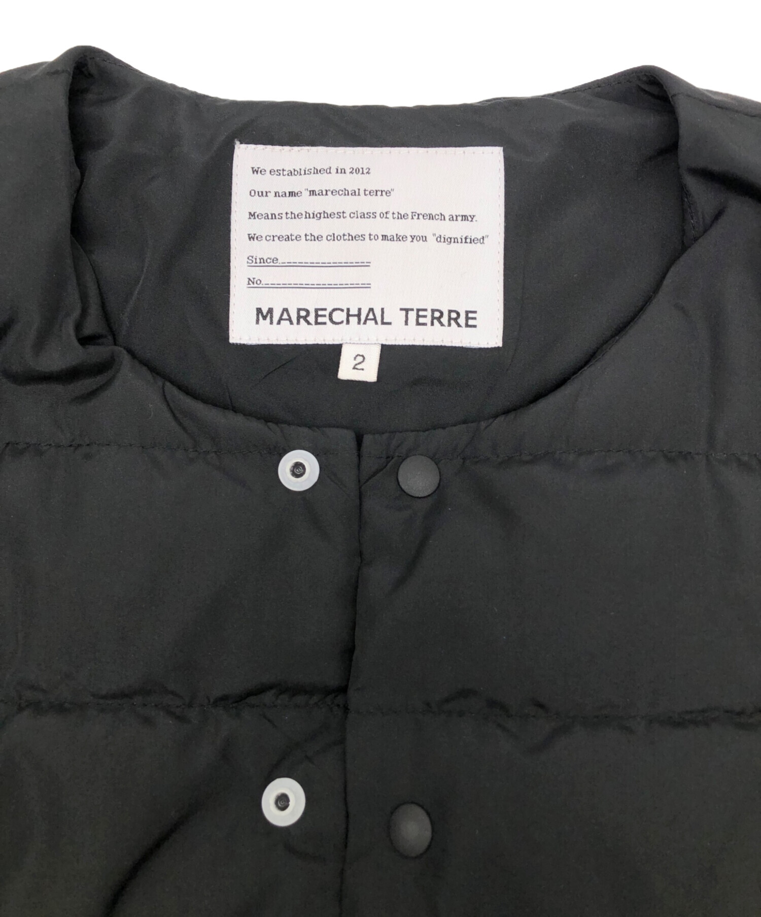 中古・古着通販】MARECHAL TERRE (マルシャルテル) ノーカラーダウン