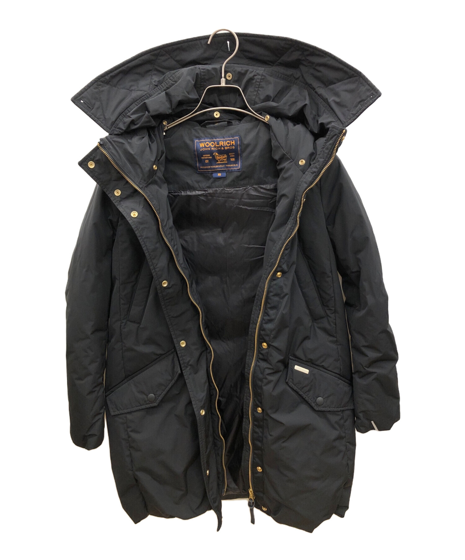 中古・古着通販】WOOLRICH (ウールリッチ) ダウンコート ブラック 