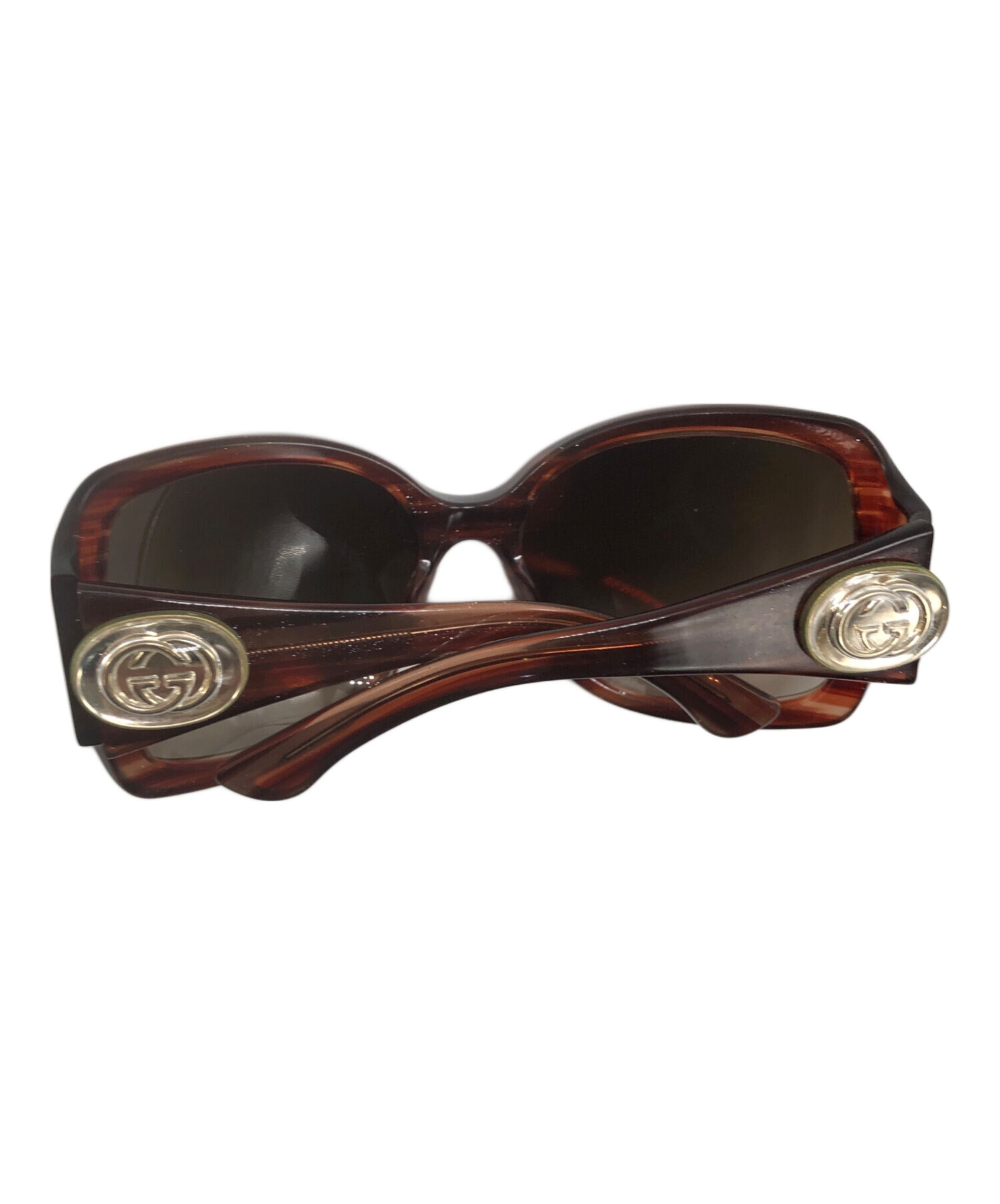 GUCCI ブラウンオーバーサイズサングラス 中古・古着通販】GUCCI (グッチ) GG ブラウン サイズ:59□18｜ブランド