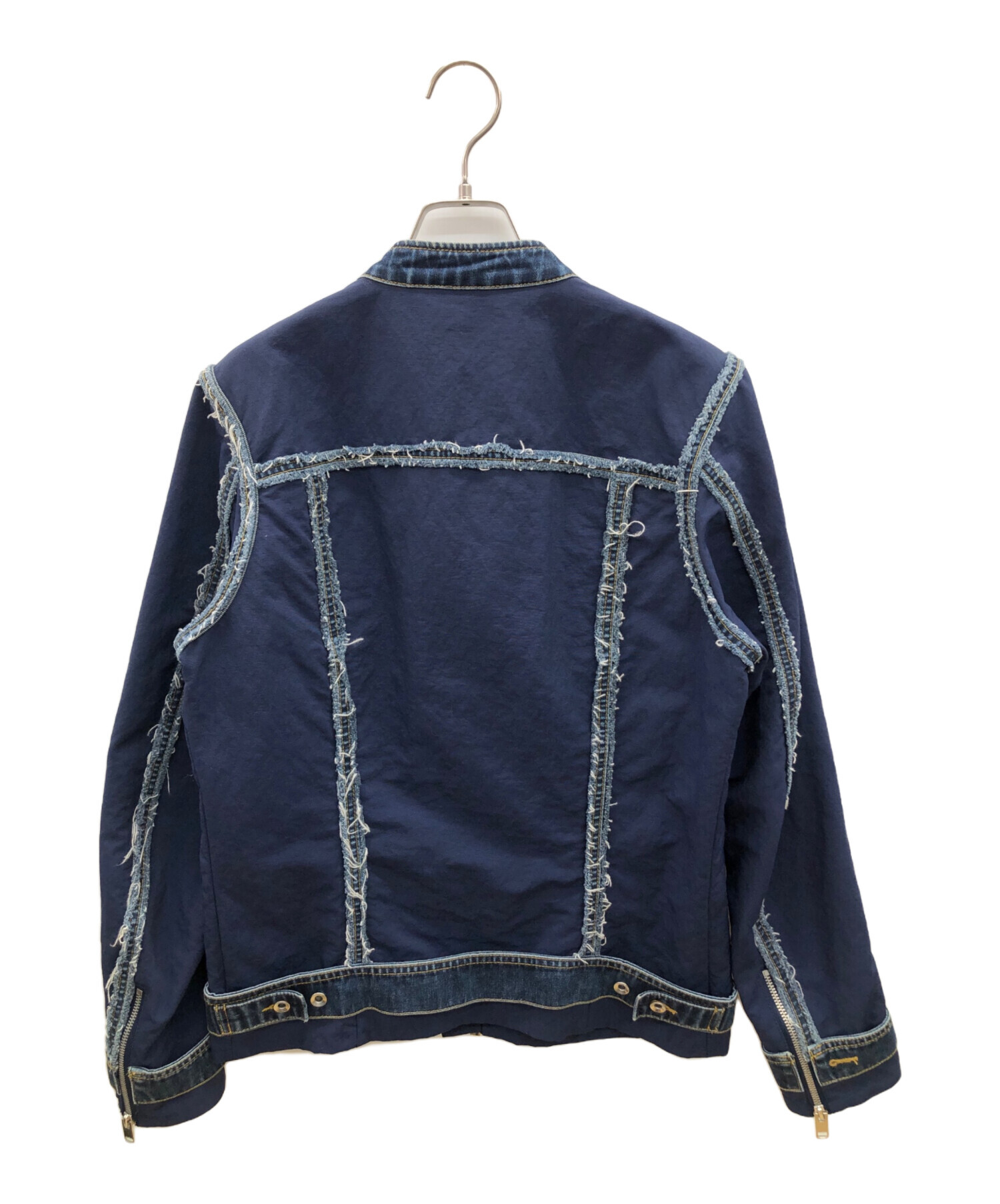 中古・古着通販】DIESEL (ディーゼル) デニム切替シングルライダース