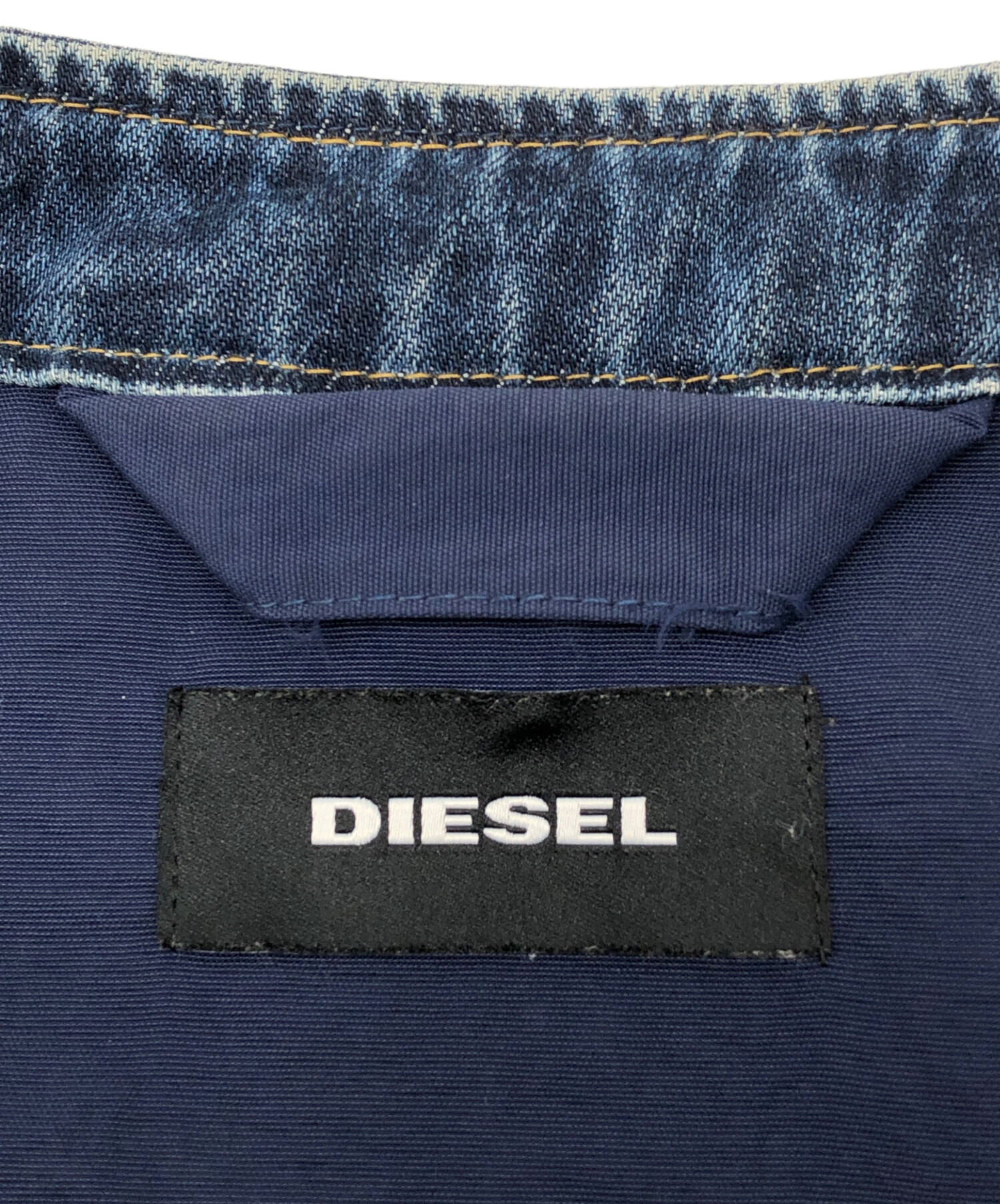 DIESELディーゼル シングルライダース デニムジャケット ITALY製 XL 中古・古着通販】DIESEL (ディーゼル) デニム切替シングルライダース