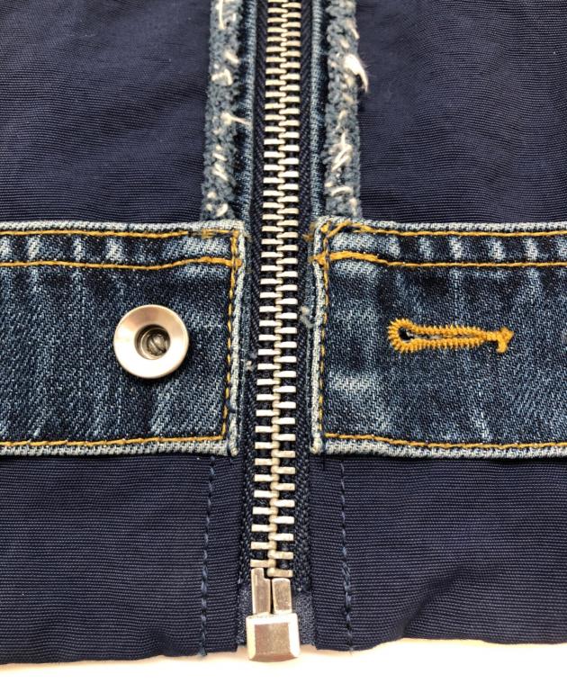 中古・古着通販】DIESEL (ディーゼル) デニム切替シングルライダース