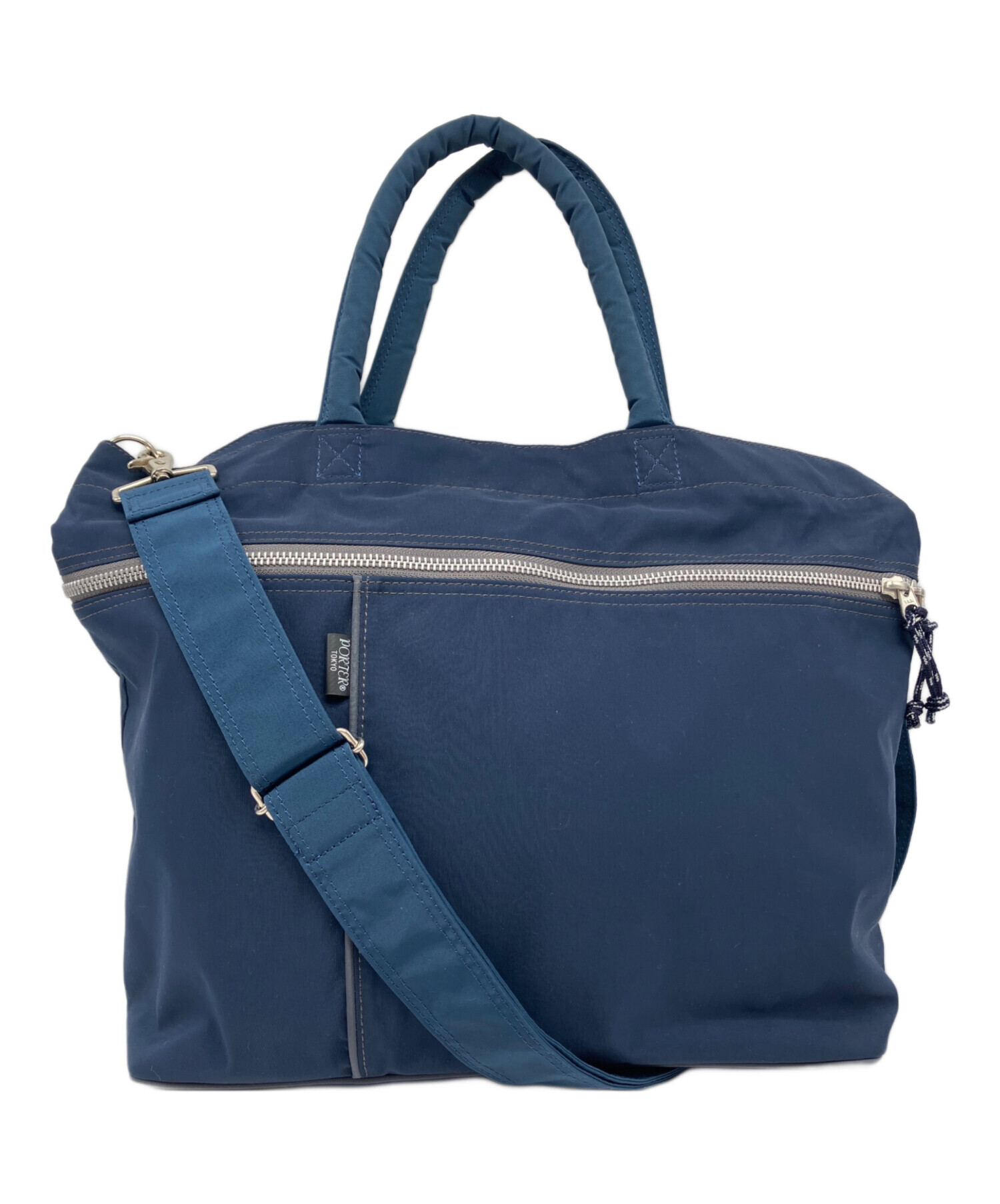 未使用級　PORTER　ポーター　クラシック　2way　トートバッグ　ポーチ付 中古・古着通販】PORTER (ポーター) 2WAYトートバッグ ブルー