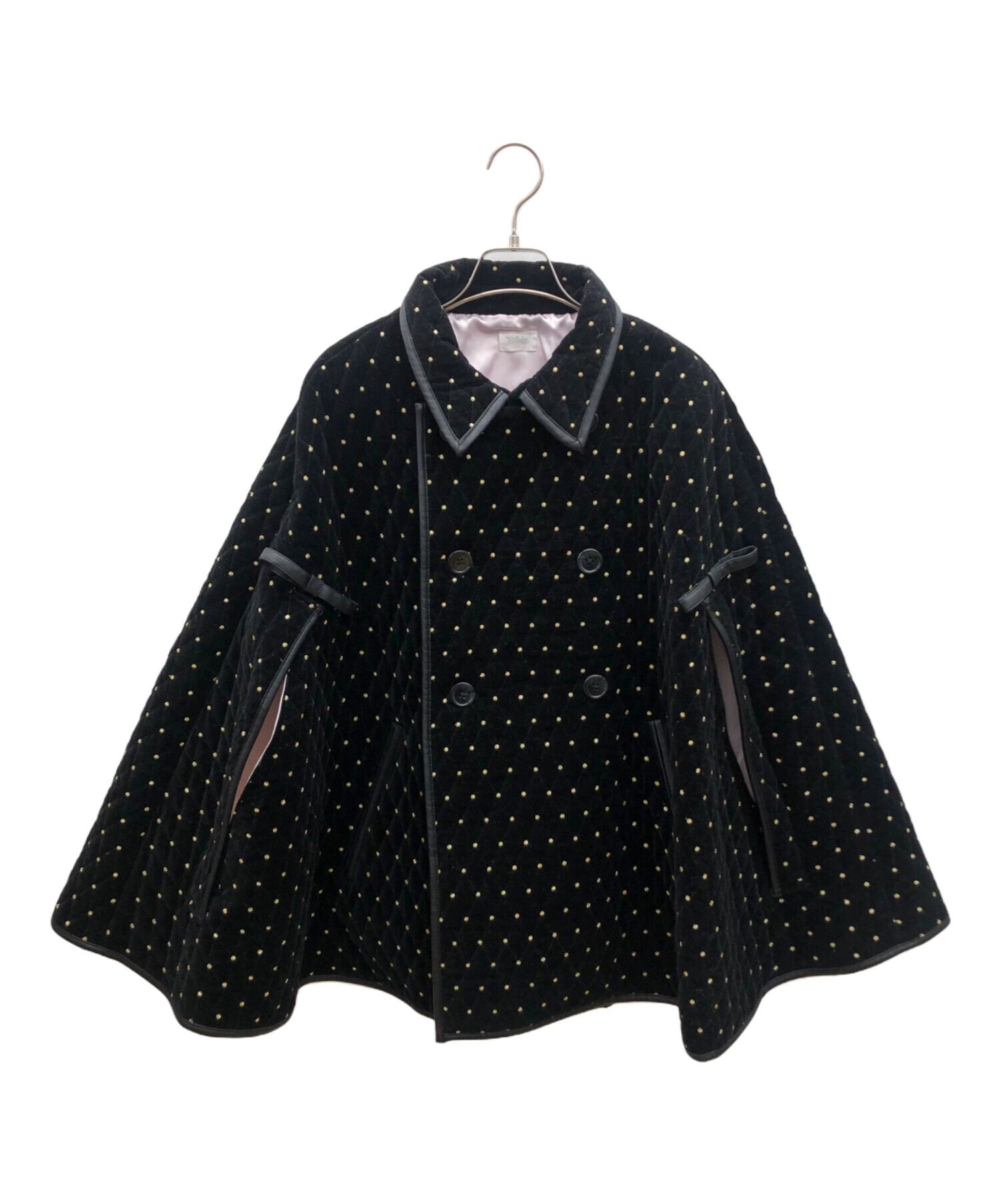 【美品】bibiy ポンチョ アウター 中古・古着通販】Bibiy. (ビビィ) ポンチョ ブラック サイズ:F