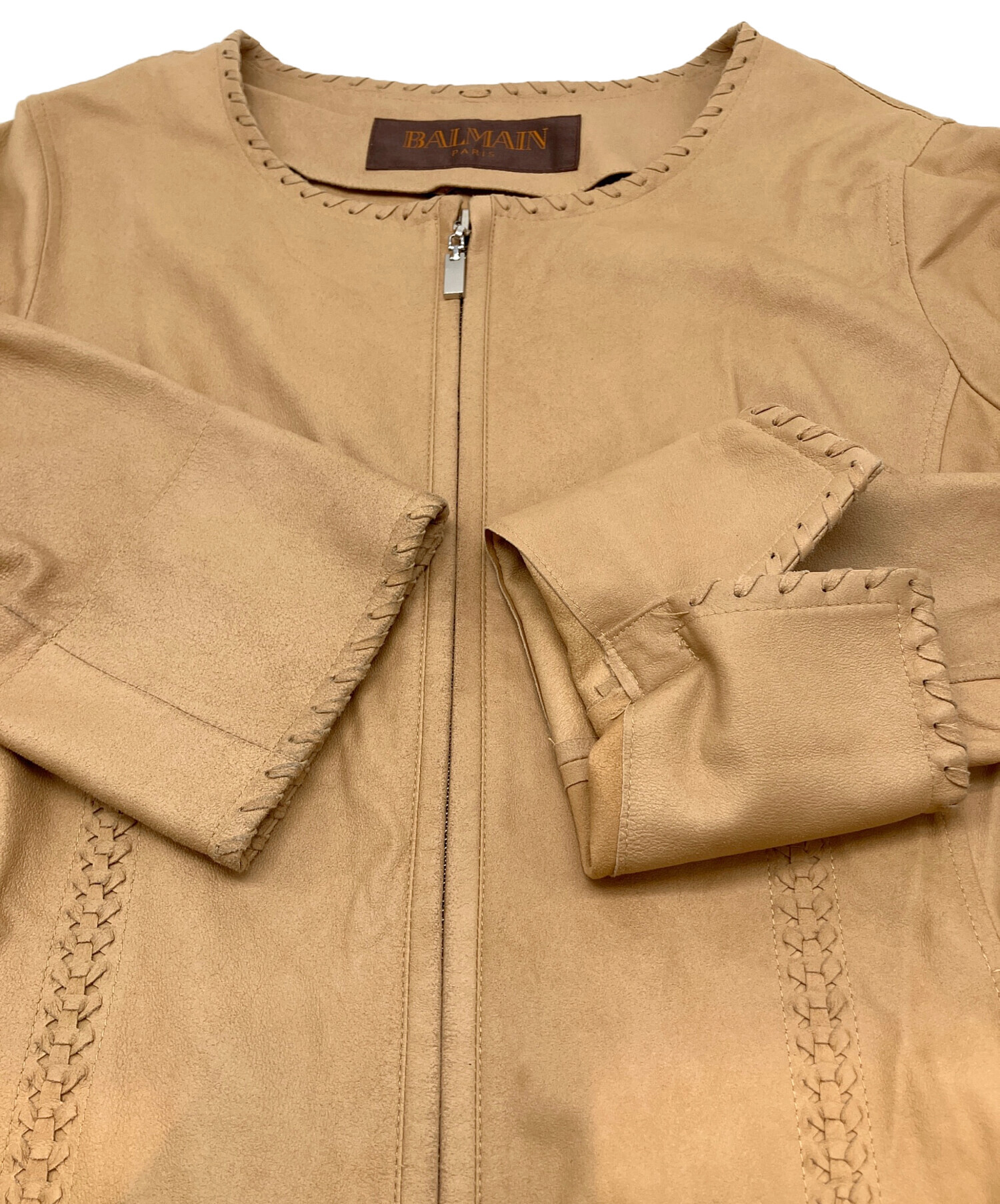 BALMAIN ブラウン レザージャケット サイズ9 BALMAIN ブラウン レザージャケット サイズ9 2024 ファッション