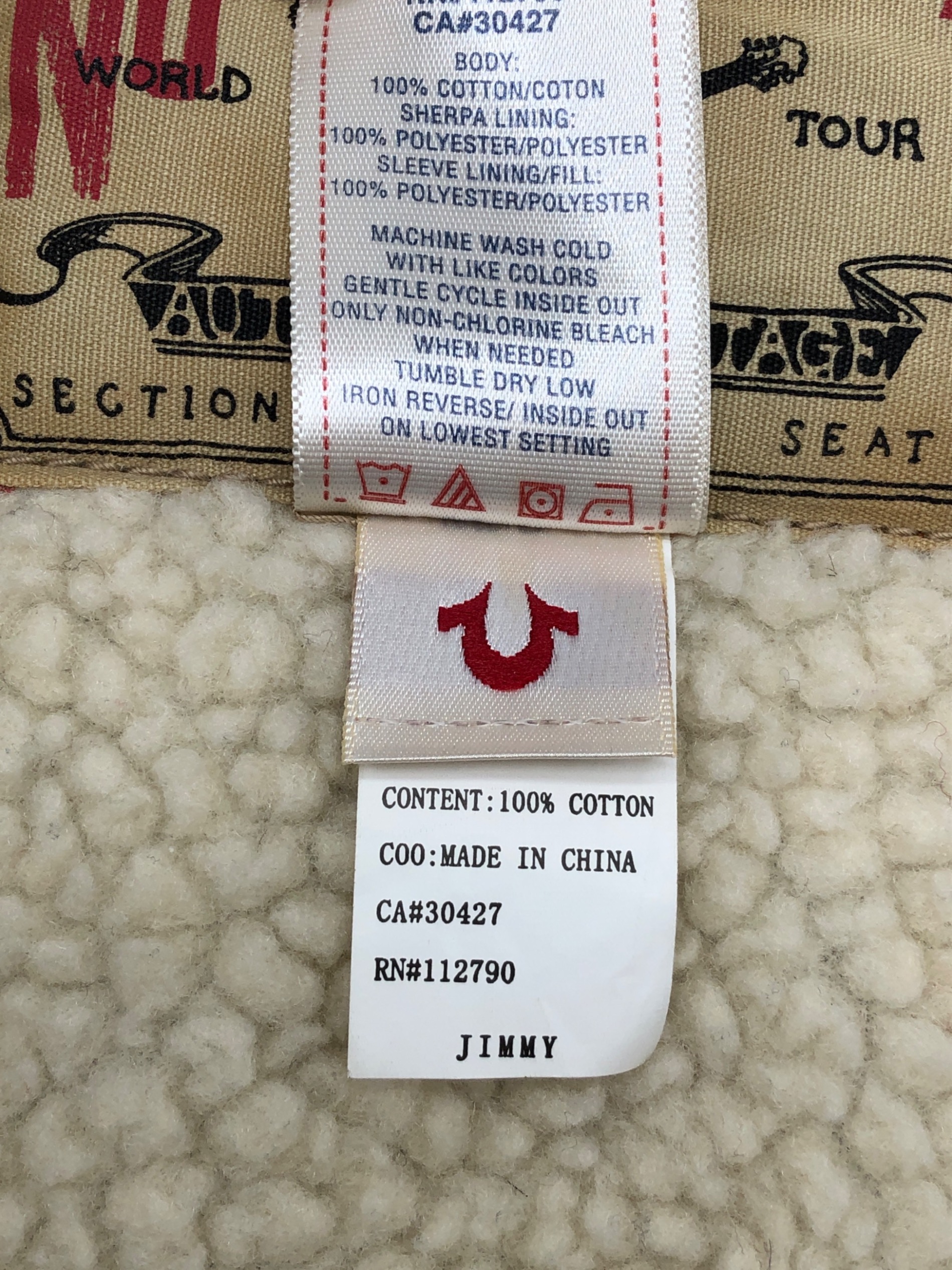 中古・古着通販】TRUE RELIGION (トゥルー レリジョン) 裏ボア