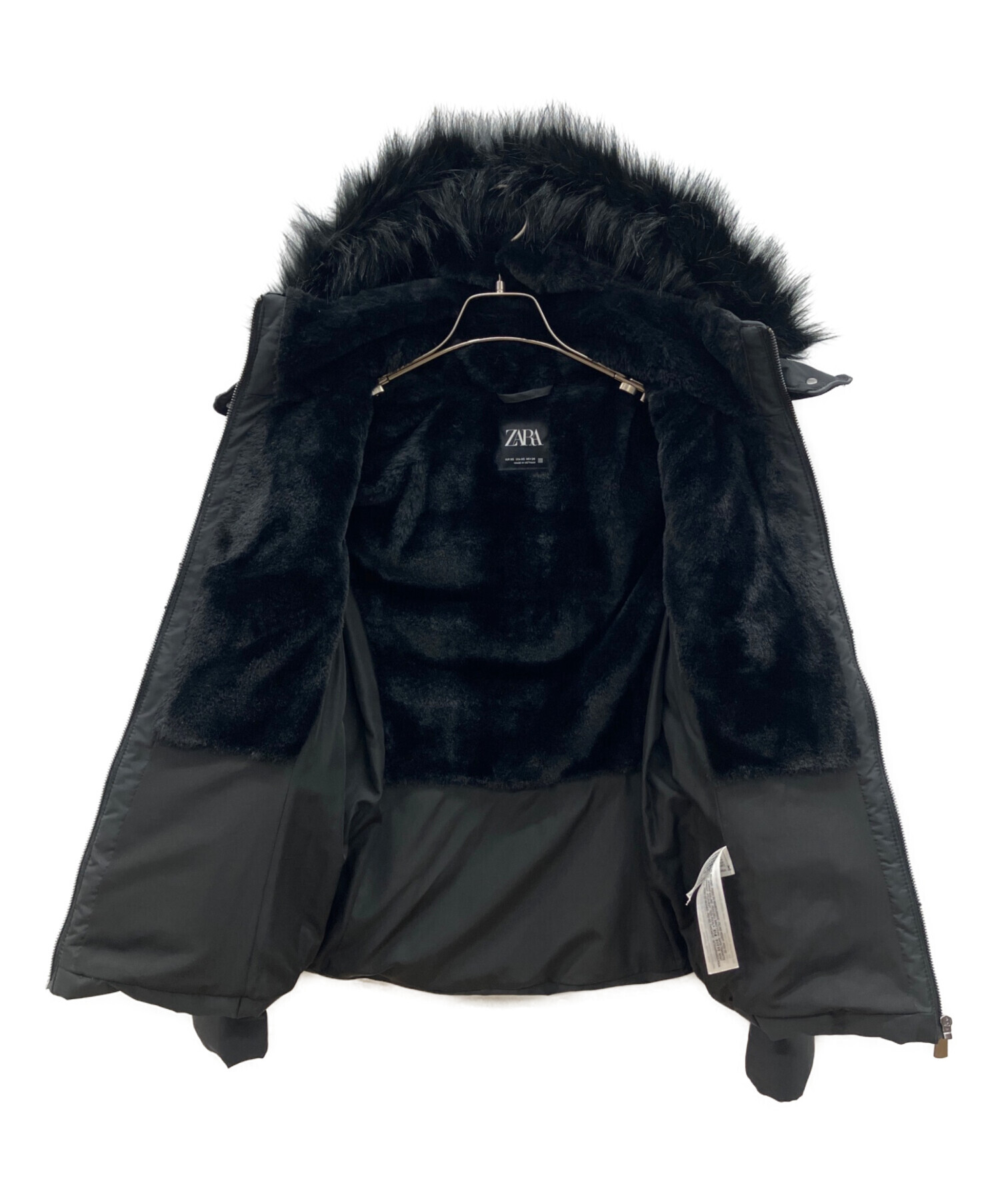 ZARA ダウンジャケット xs黒 中古・古着通販】ZARA (ザラ) ダウンジャケット ブラック サイズ:XS