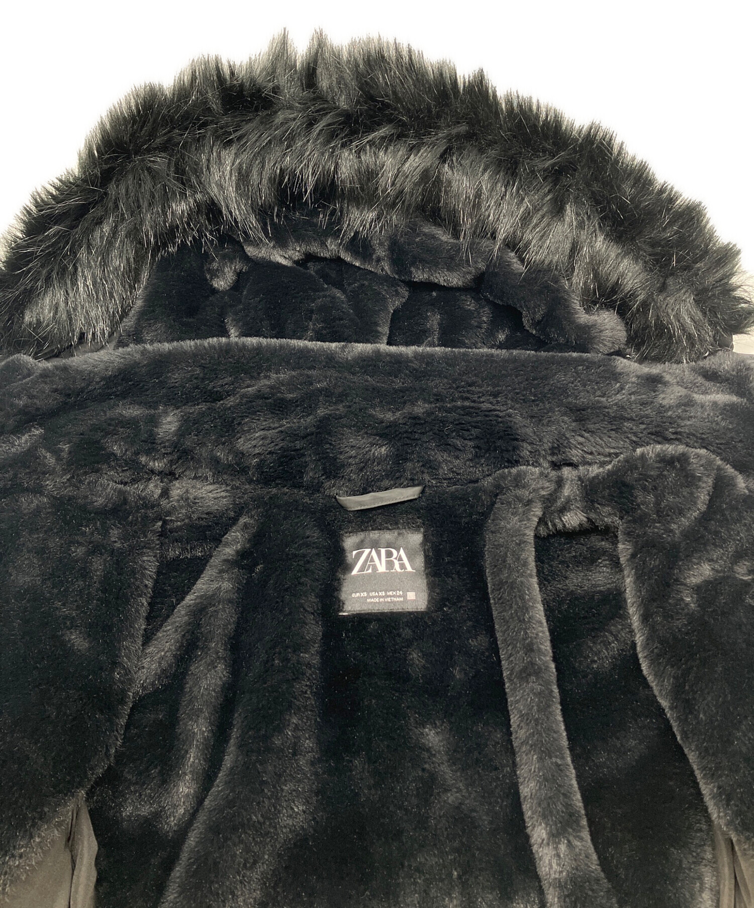 中古・古着通販】ZARA (ザラ) ダウンジャケット ブラック サイズ:XS
