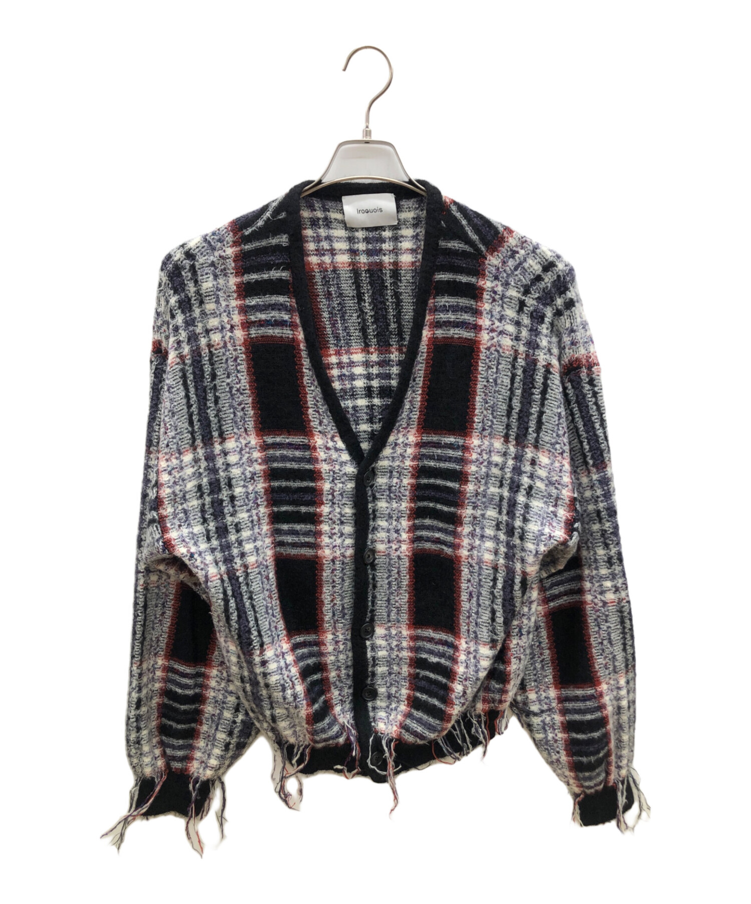中古・古着通販】IROQUOIS (イロコイ) 厚手カーディガン WARP THREAD 