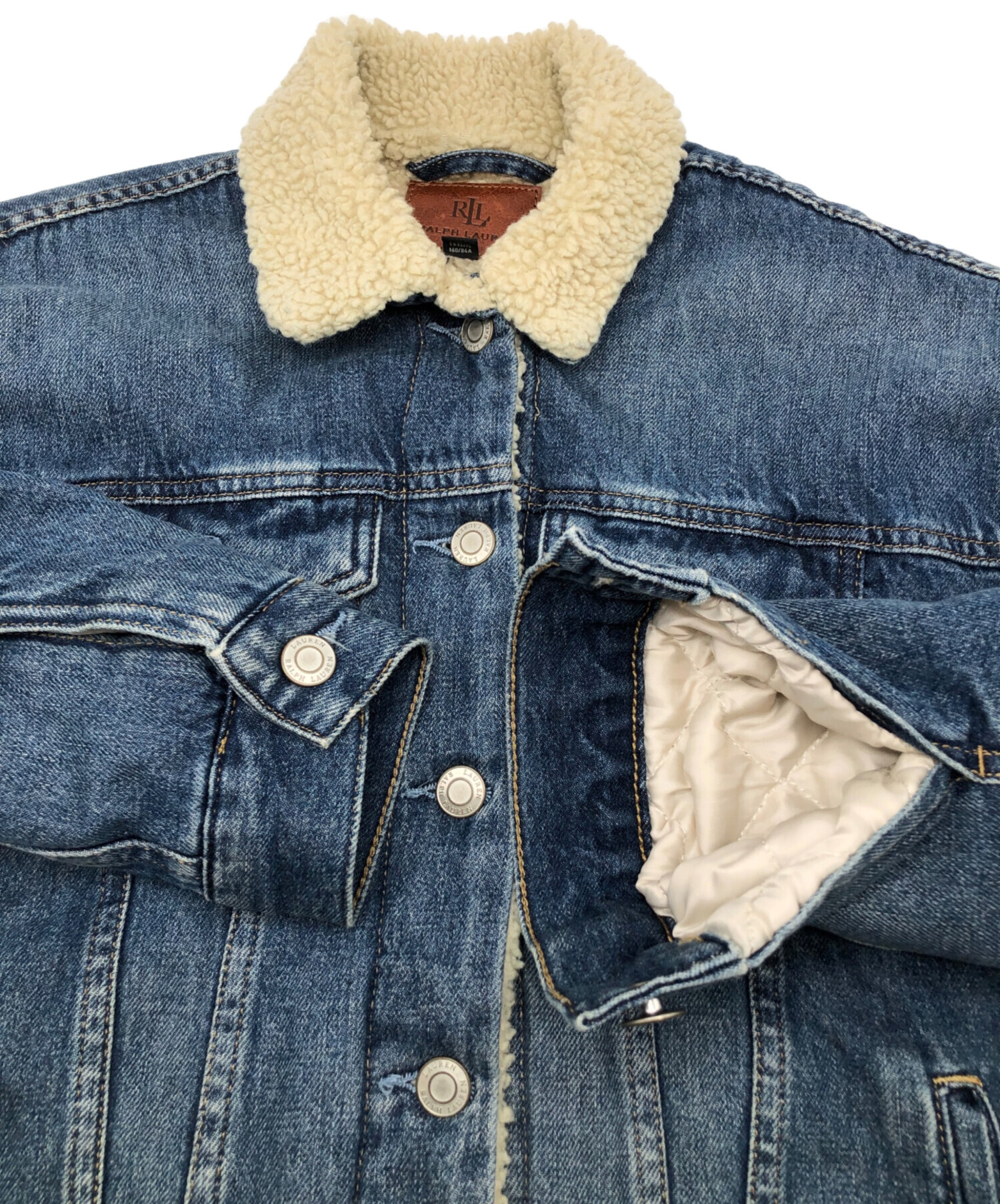 s*t様 ポロbyラルフローレン　ヴィンテージ　ジャケット　インディゴ　リブ編 POLO RALPH LAUREN ポロ ラルフローレン インディゴ デニム ジャケット