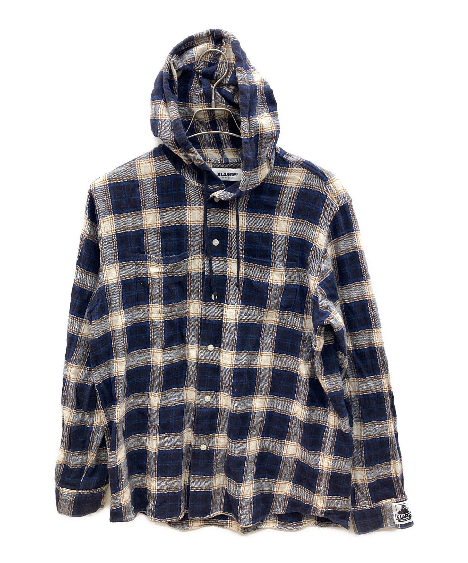 XLARGE 長袖シャツ 中古・古着通販】X-LARGE (エクストララージ) 長袖シャツ ネイビー