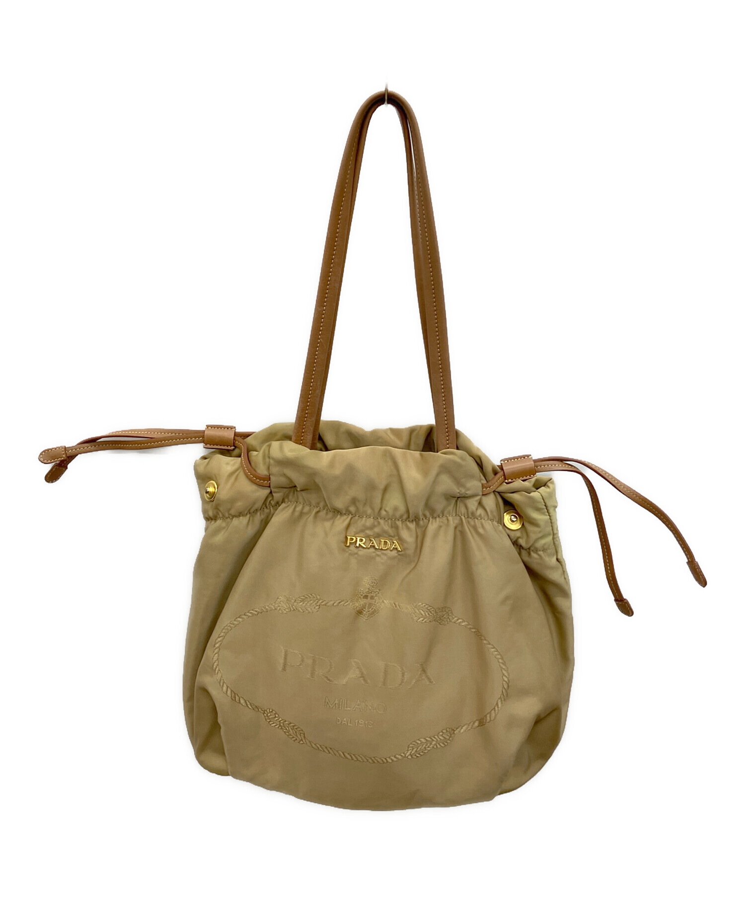 中古・古着通販】PRADA (プラダ) 巾着 ベージュ｜ブランド・古着通販