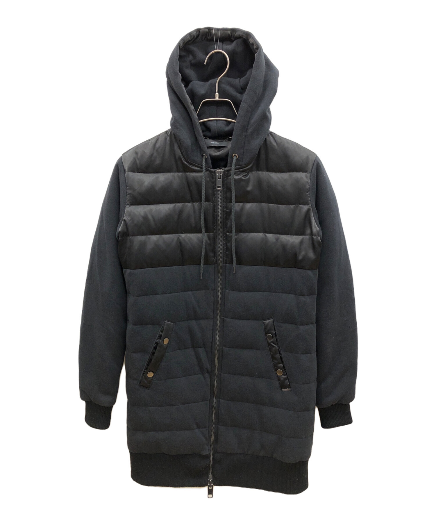 中古・古着通販】DIESEL (ディーゼル) ダウンコート ブラック サイズ:S 