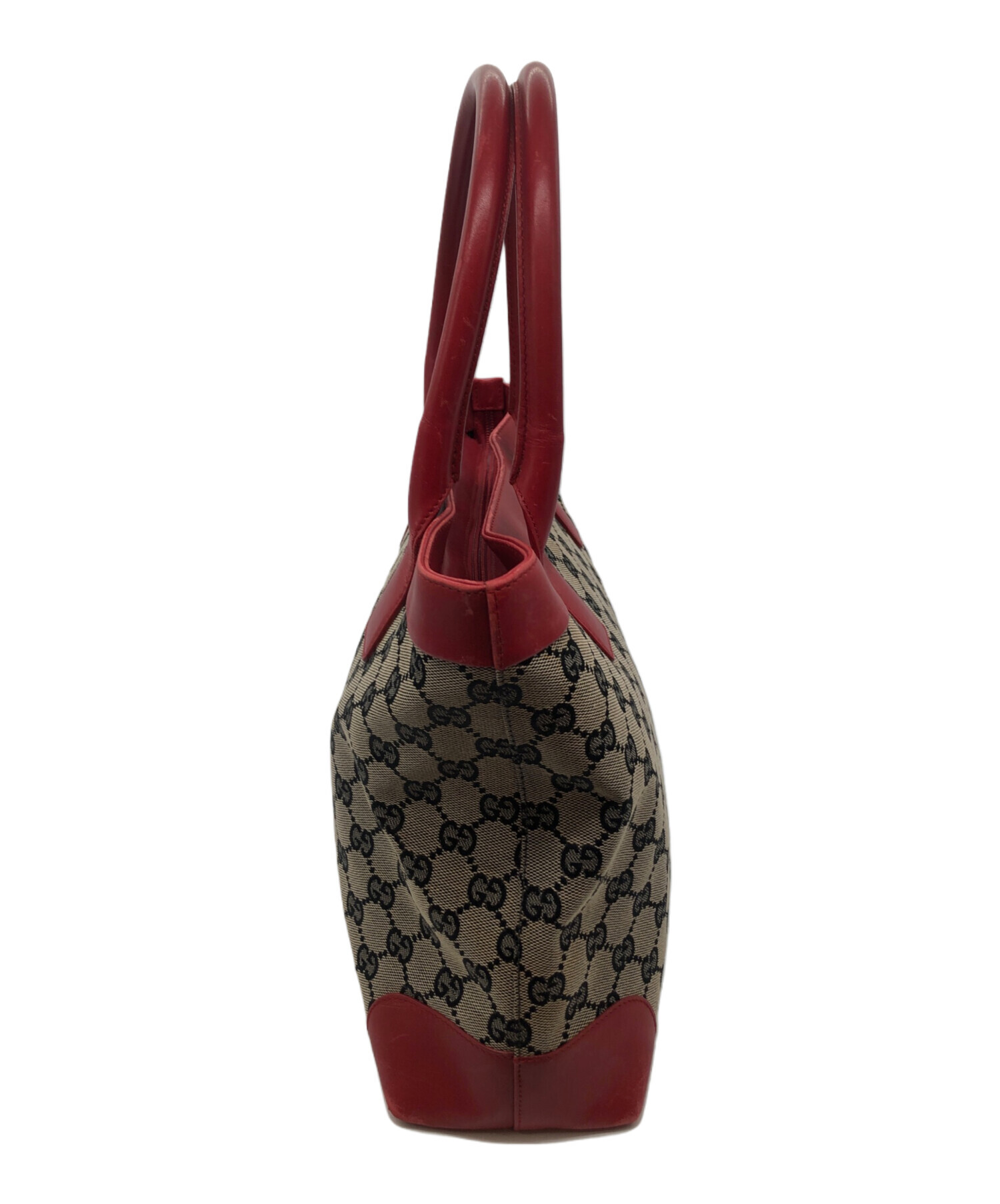 中古・古着通販】GUCCI (グッチ) トートバッグ ベージュ×レッド 