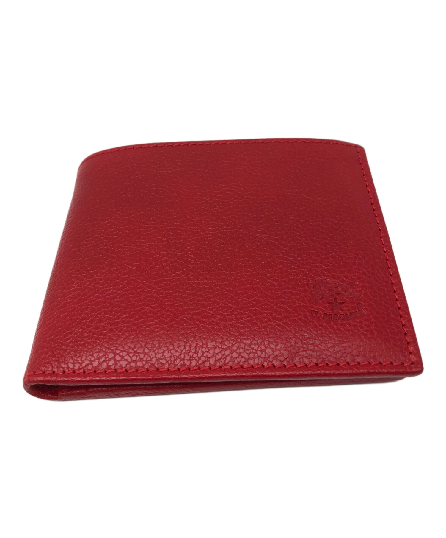 中古・古着通販】IL BISONTE (イル ビゾンテ) 2つ折り財布 レッド 