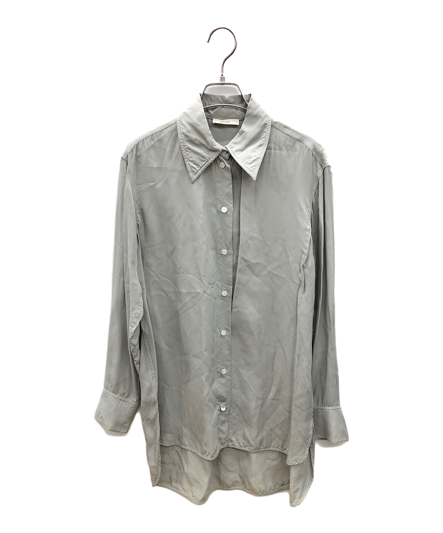 中古・古着通販】CELINE (セリーヌ) 長袖シャツ ライトグレー サイズ