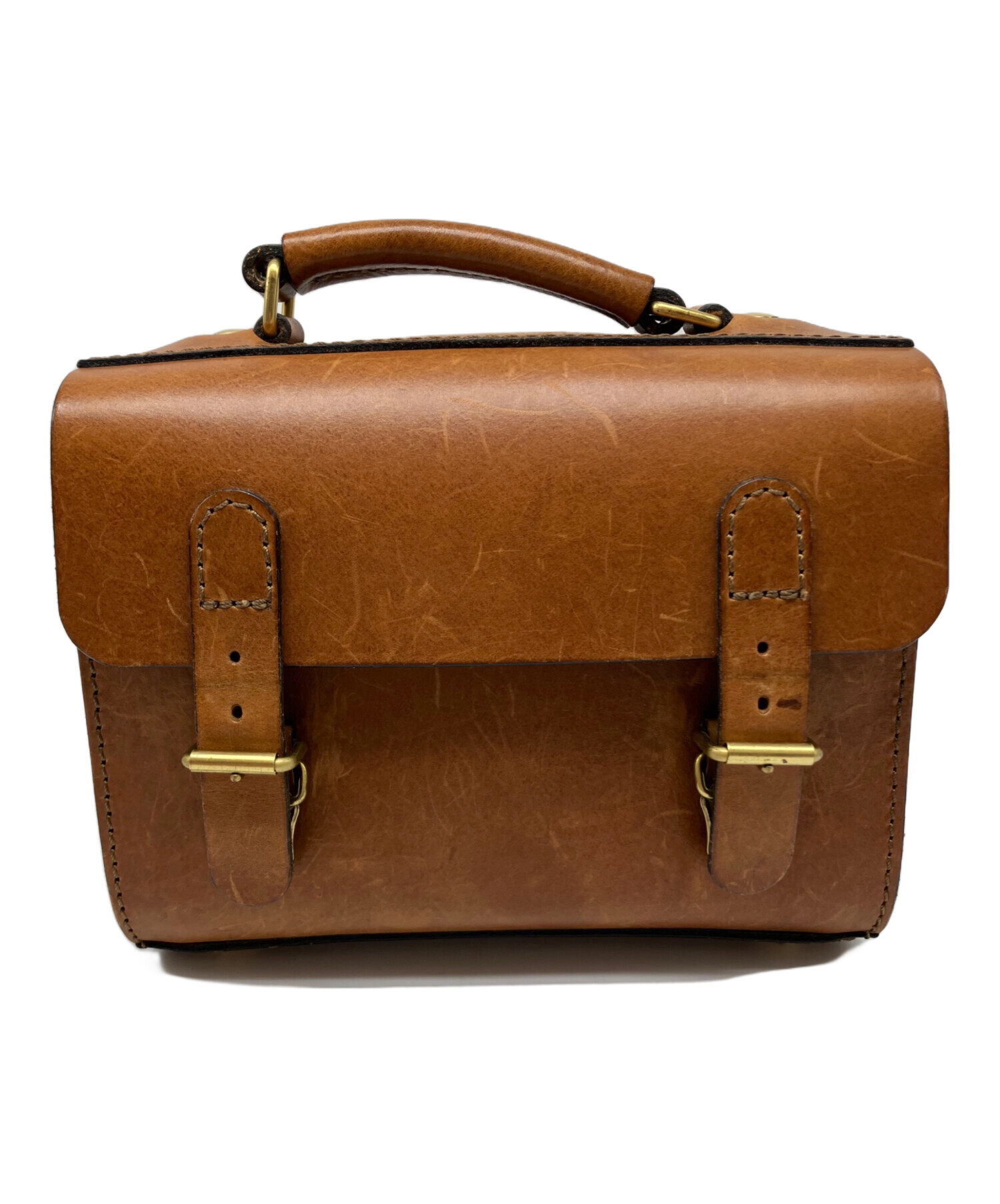 HERZ ヘルツ　　デイパック　キャメル　　Mサイズ 中古・古着通販】Herz (ヘルツ) ハンドバッグ キャメル｜ブランド