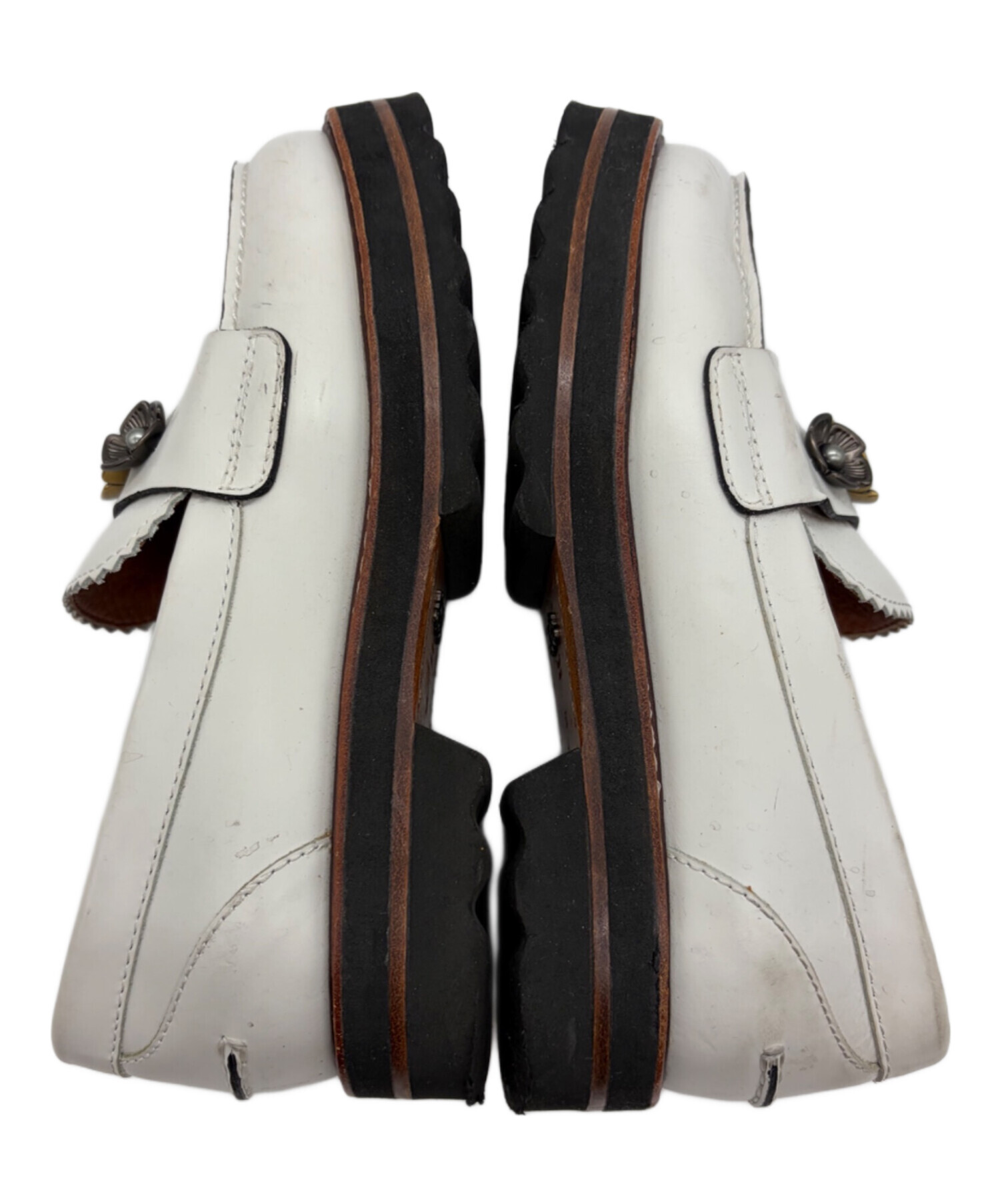 中古・古着通販】COACH (コーチ) ローファー ホワイト サイズ:22.5