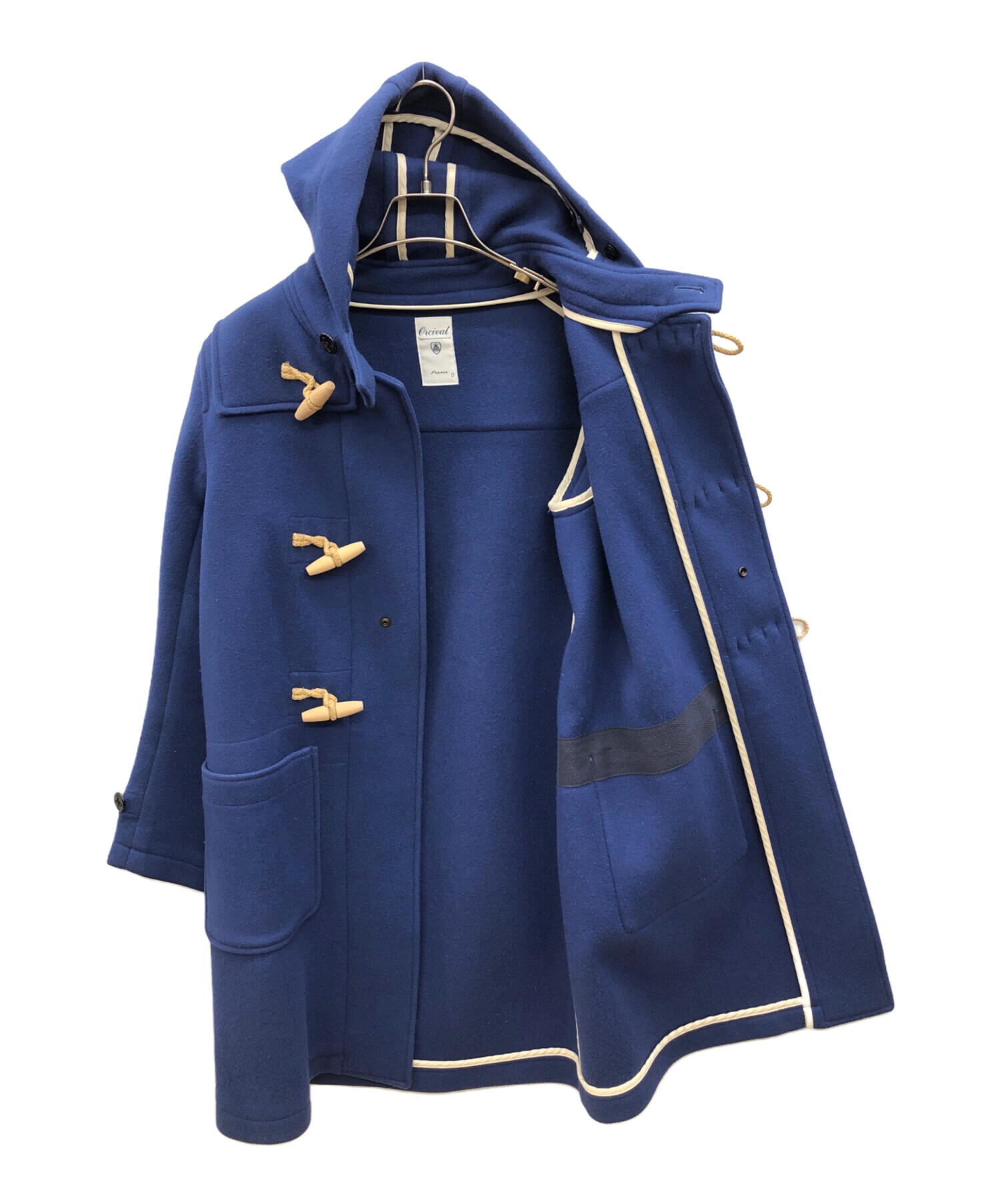お値下【美品】 ORCIVAL オーシバル ダッフルコート ブルー 1 オーチバル ORCIVAL オーシバル ダッフルコート ロングコート ウール