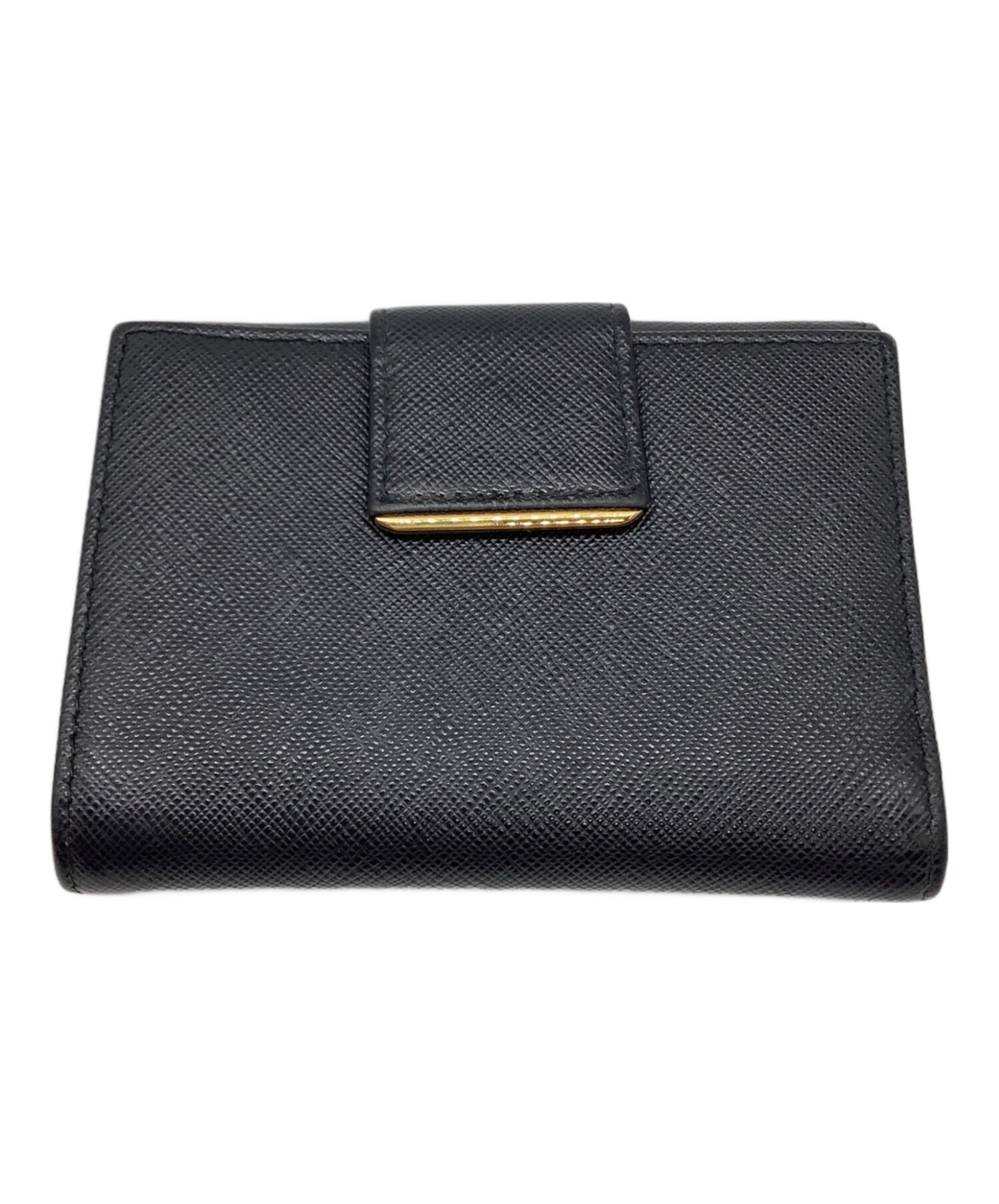 中古・古着通販】PRADA (プラダ) 3つ折り財布 ブラック｜ブランド