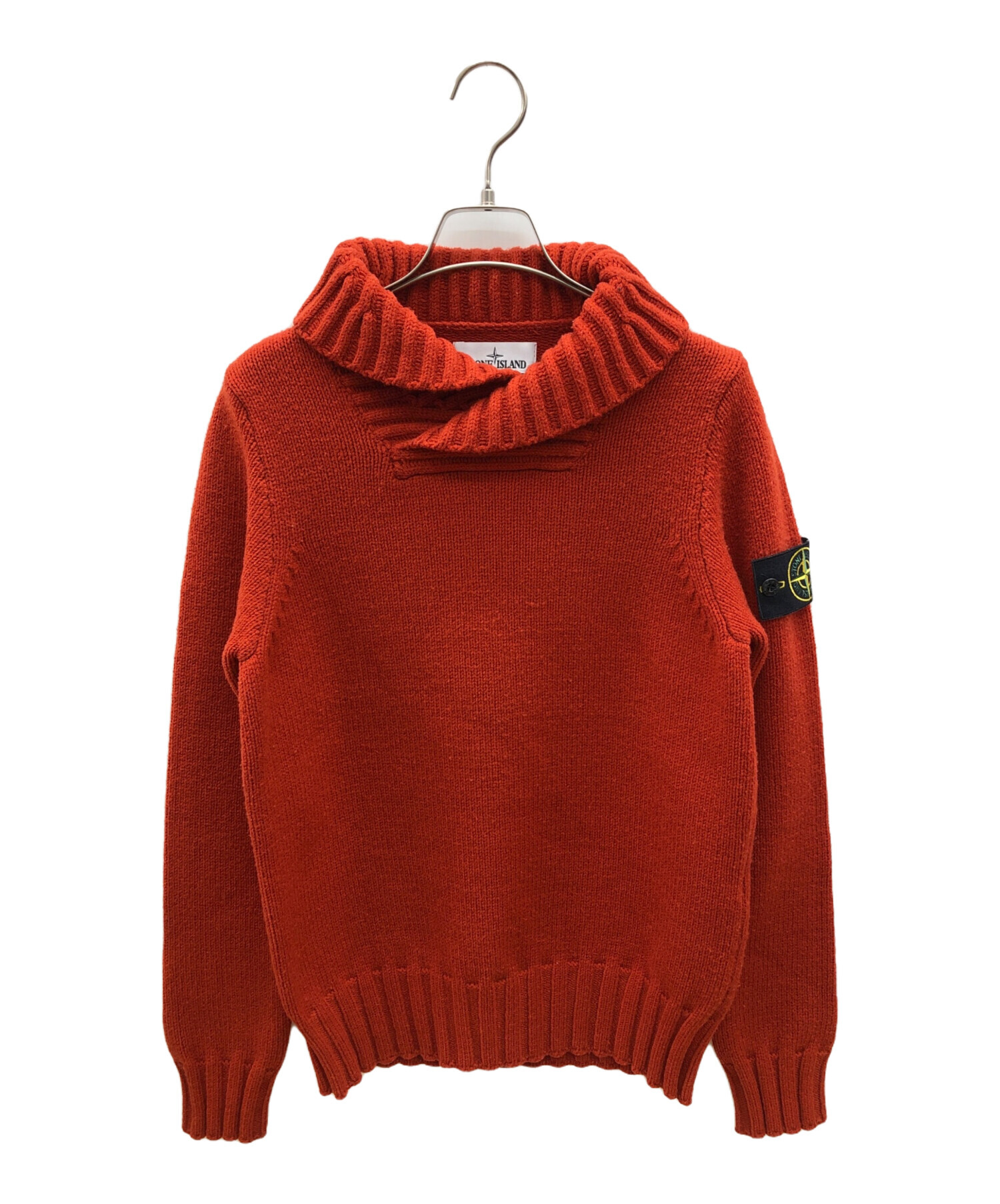 STONE  ストライプレッドニット 中古・古着通販】STONE ISLAND (ストーンアイランド) 厚手ニット V/N