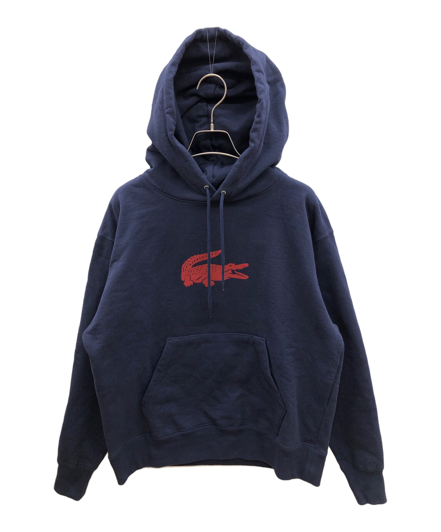 中古・古着通販】LACOSTE (ラコステ) プルオーバーパーカー ネイビー 