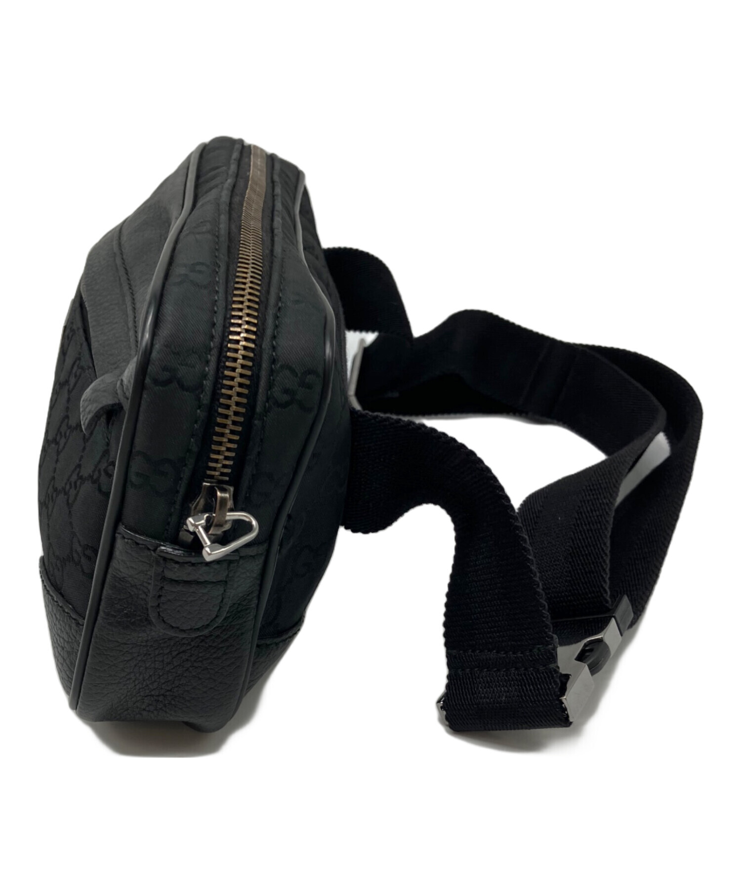 中古・古着通販】GUCCI (グッチ) GG ウエストバッグ ブラック