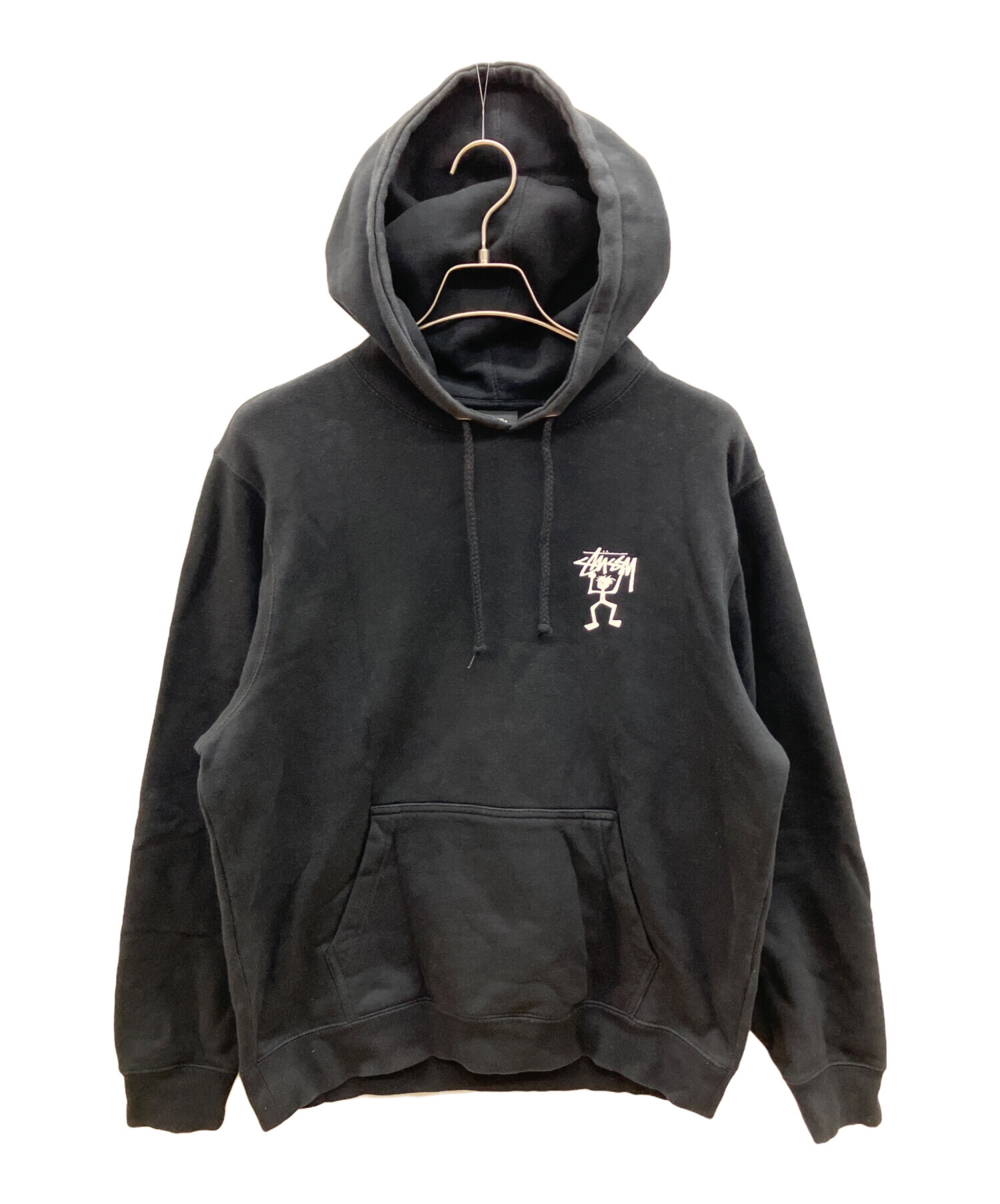 Stussy ブラック プルオーバーパーカー Lサイズ STUSSY（ステューシー） 大きいサイズメンズ パーカー プルオーバー