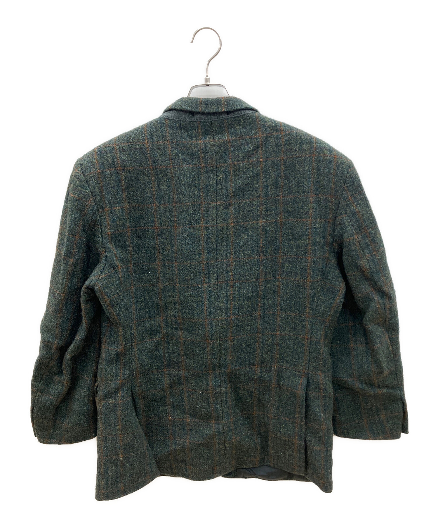 美品　HarrisTweed テーラードジャケット　ウール　グリーン 中古・古着通販】Harris Tweed (ハリスツイード) ウールテーラード