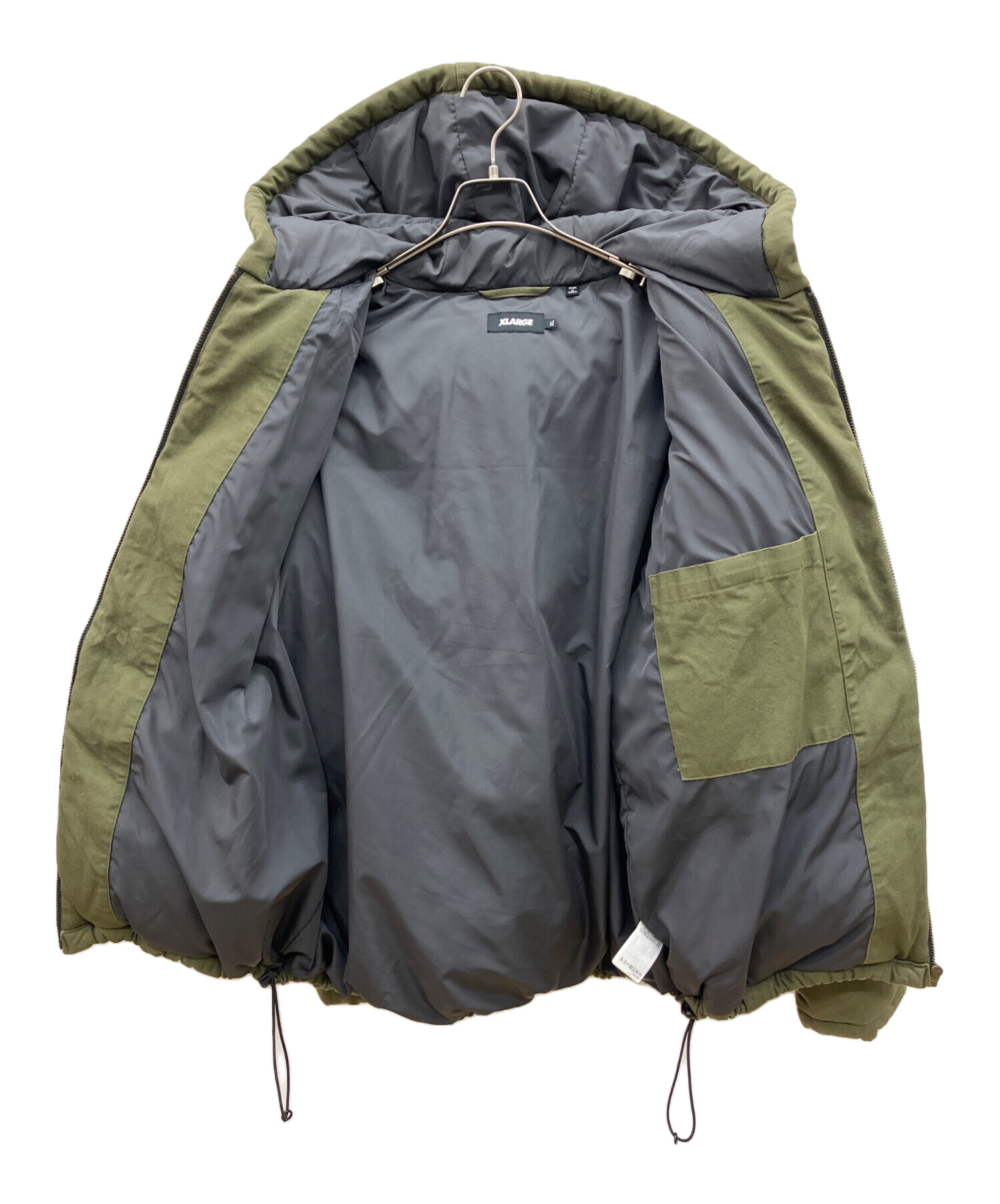 中古・古着通販】X-LARGE (エクストララージ) 中綿ジャケット カーキ 