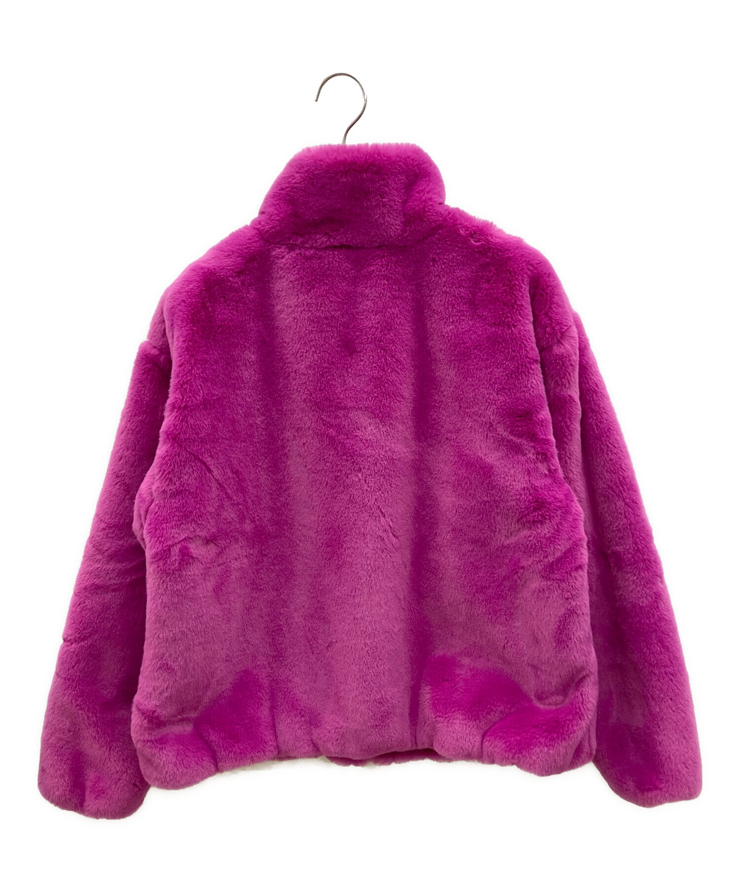 【ゆこりん様】NIKE ナイキ フェイクファー　スウッシュ　ジャケット　ピンク 中古・古着通販】NIKE (ナイキ) フェイクファージャケット