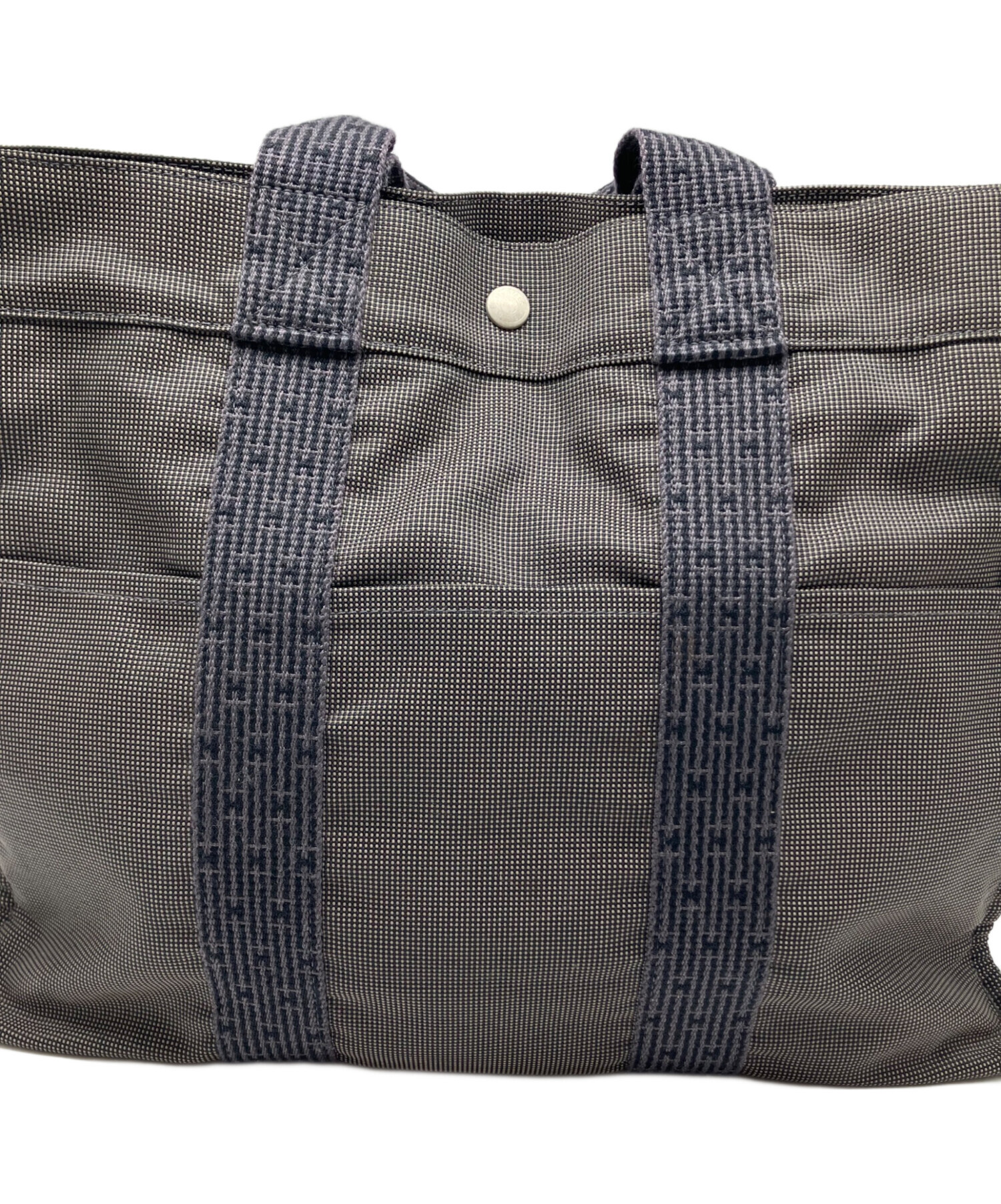 HERMES グレー ナイロントートバッグ 中古・古着通販】HERMES (エルメス) エールライントートバッグ グレー