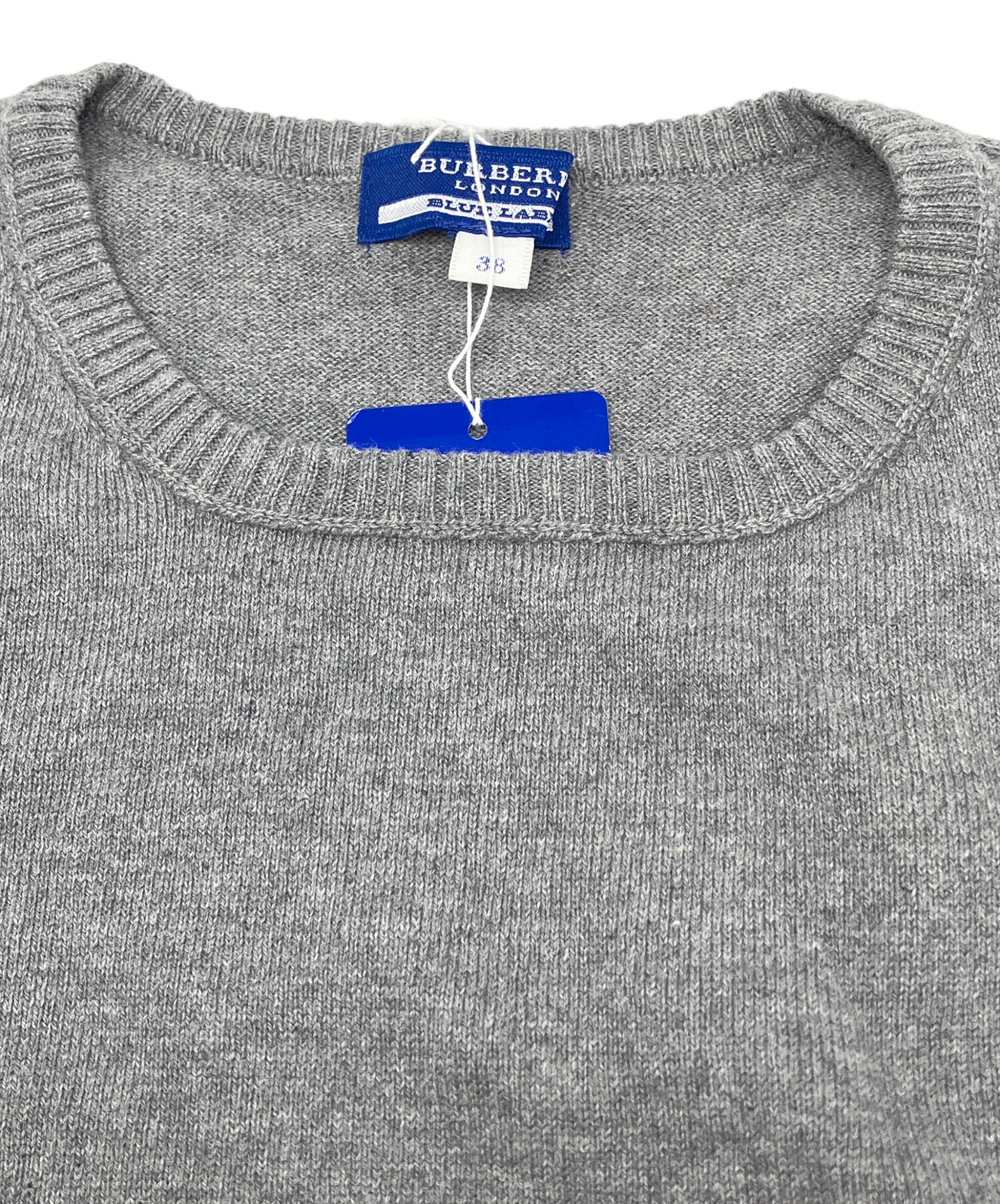 最終値下げ Burberry Blue Label グレー セーター バーバリーブルーレーベルBURBERRY BLUE LABEL カシミヤ混紡ウール