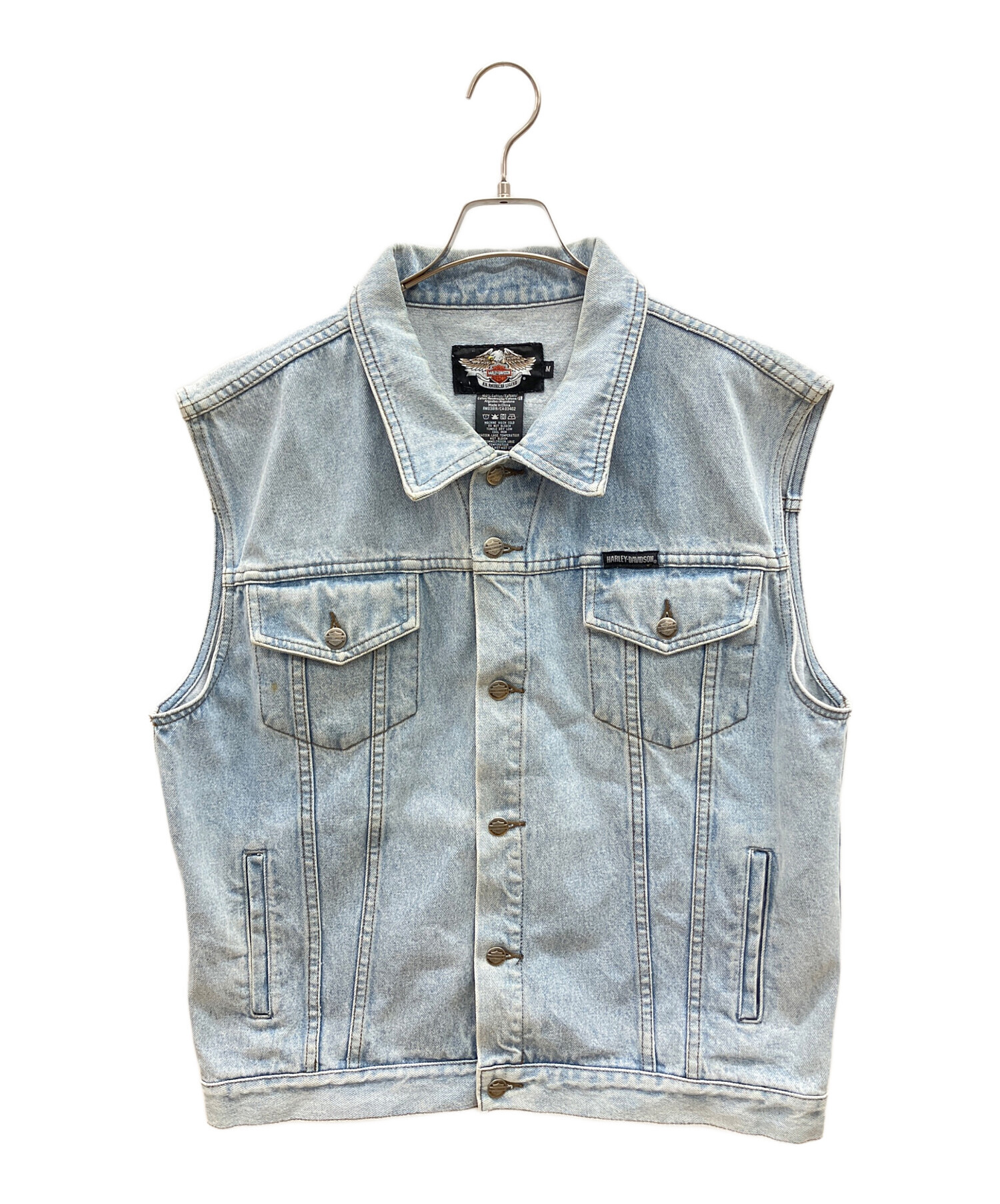 90's HARLEY-DAVIDSON ハーレーダビッドソン デニムベスト 中古・古着通販】HARLEY-DAVIDSON (ハーレーダビッドソン) デニム