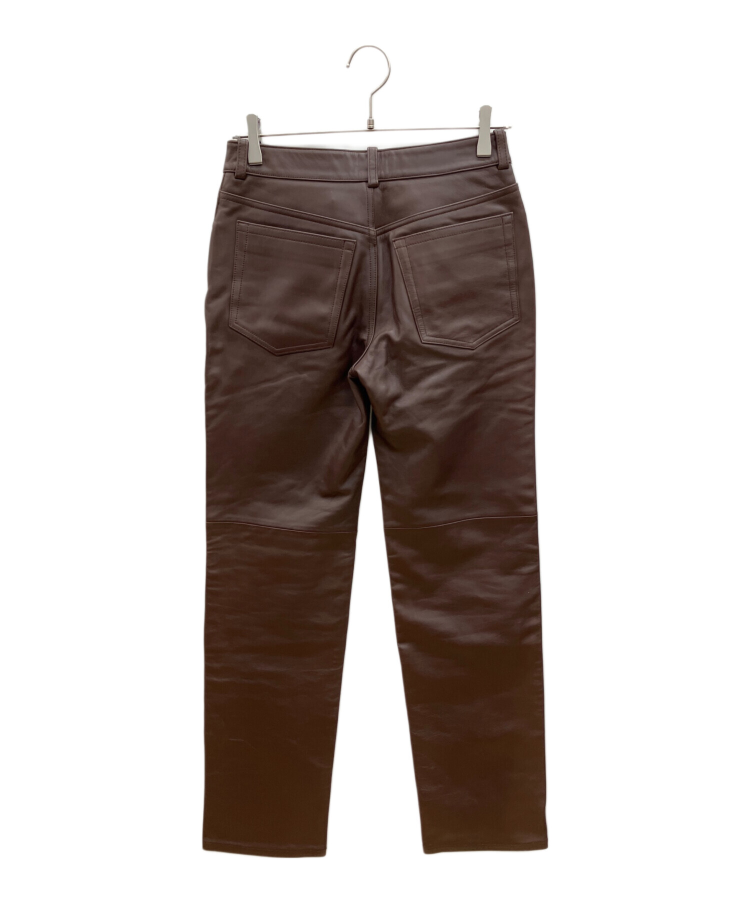 中古・古着通販】PAUL SMITH (ポールスミス) レザーパンツ ブラウン