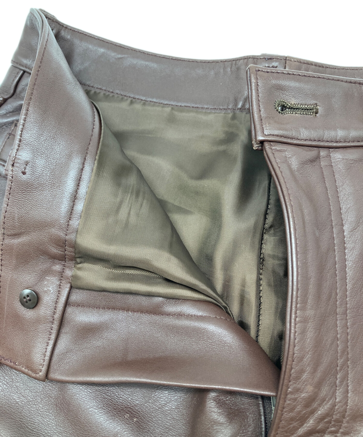 中古・古着通販】PAUL SMITH (ポールスミス) レザーパンツ ブラウン