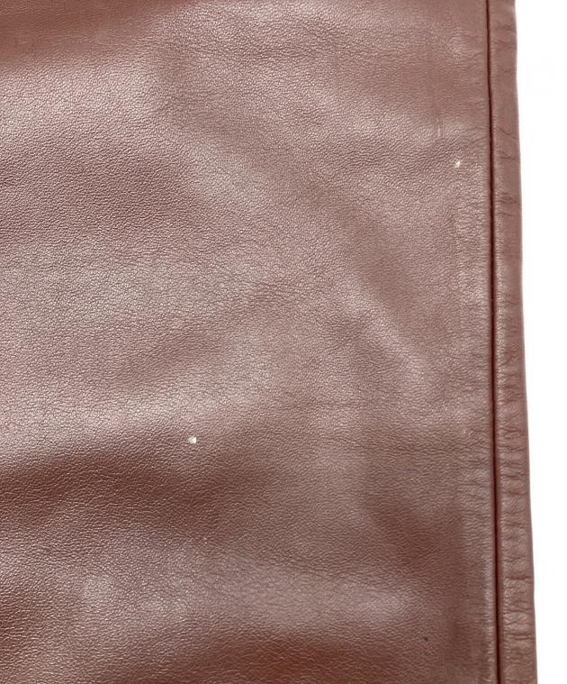 中古・古着通販】PAUL SMITH (ポールスミス) レザーパンツ ブラウン